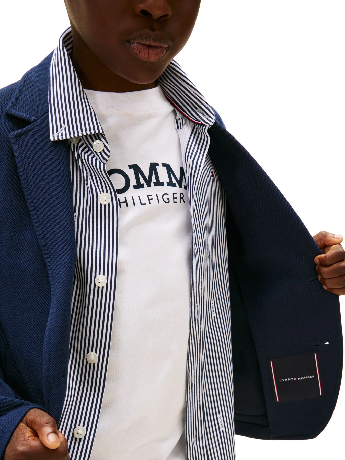 Kids Boys Festive Pique Texture Regular Fit Blazer Gallery