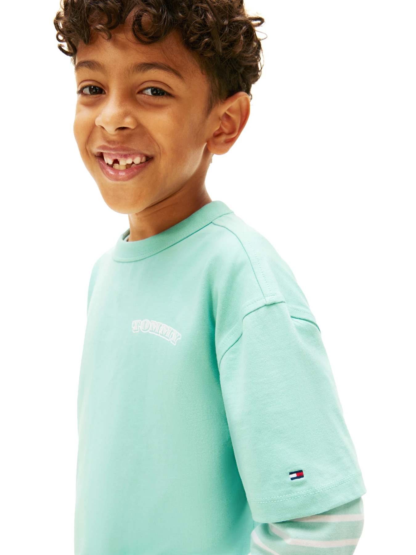 Kids Boys Textured Back Logo Jersey T-Shirt Gallery