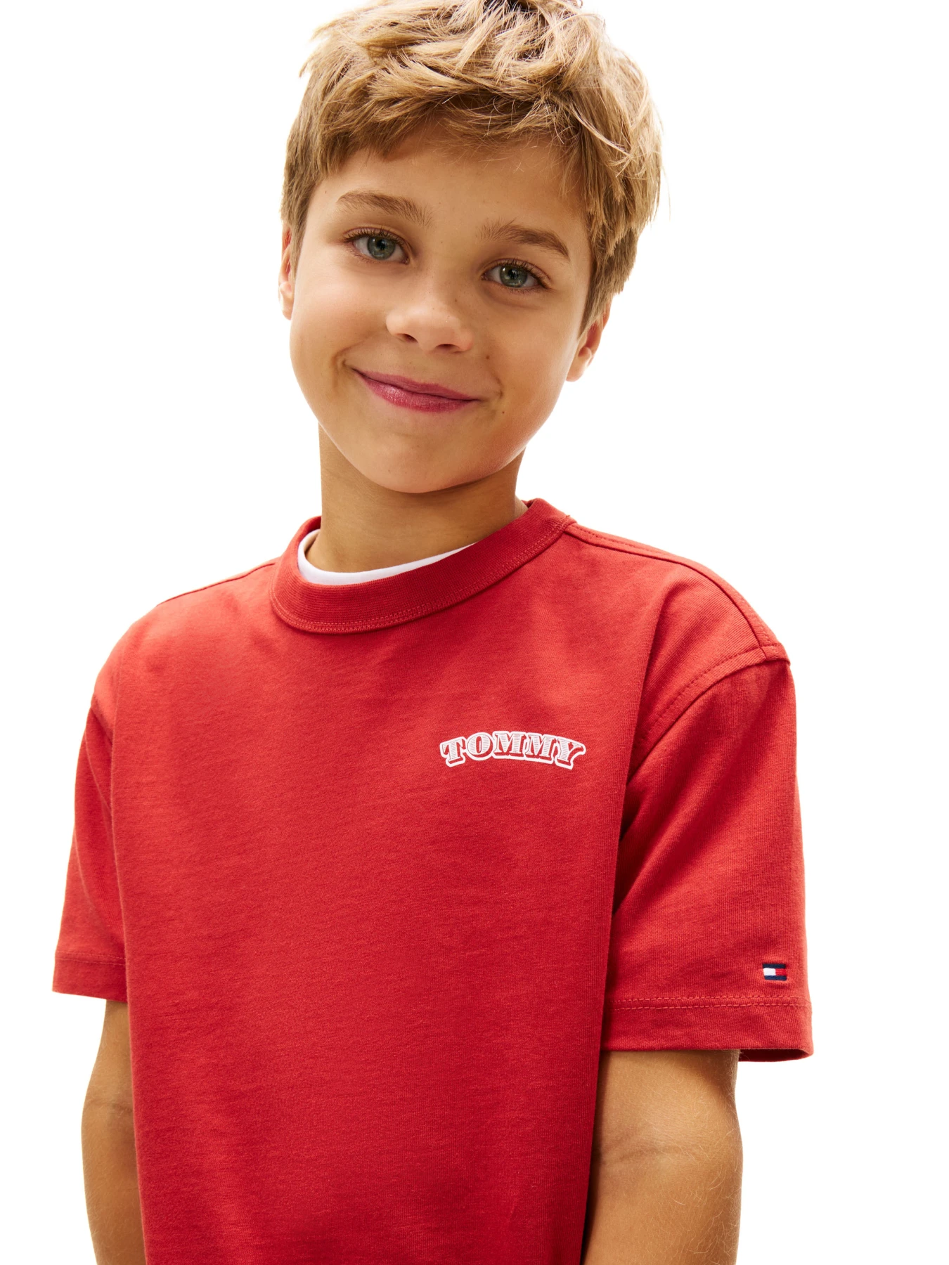 Kids Boys Textured Back Logo Jersey T-Shirt Gallery