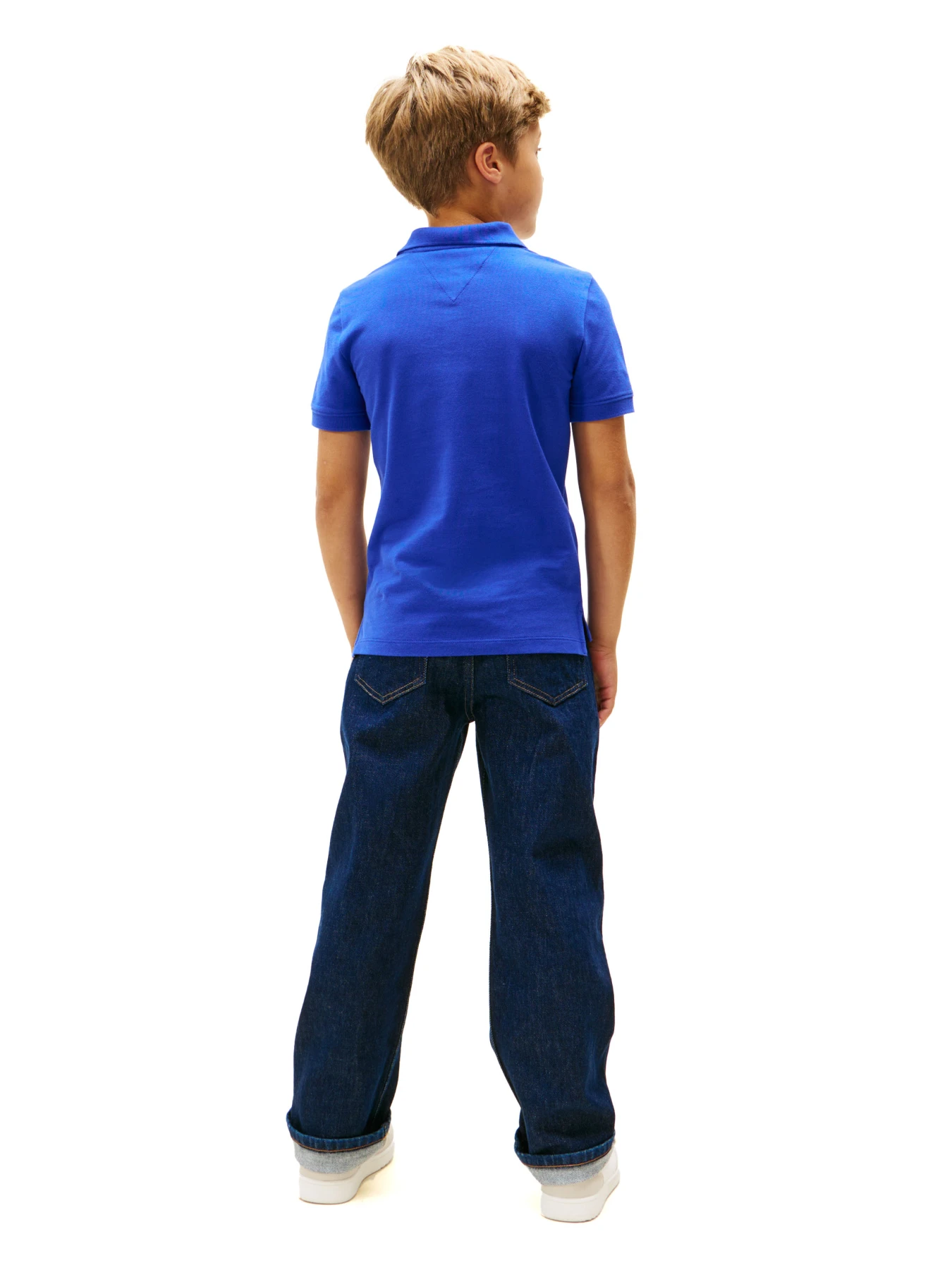 Kids Boys Essential Regular Fit Pique Polo Shirt Gallery