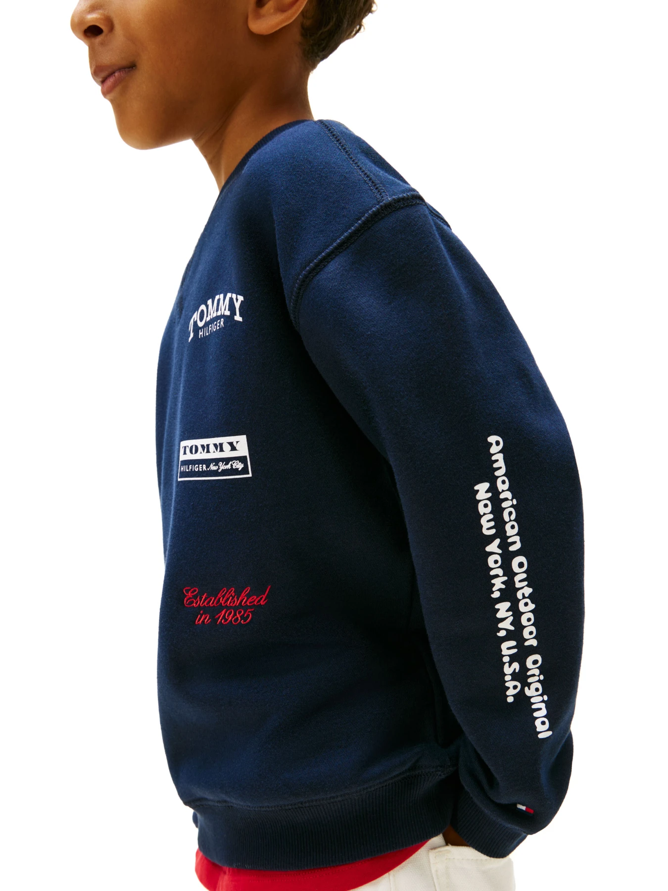 Kids Boys Varsity Mixed Graphic Crew Neck Sweatshirt Gallery