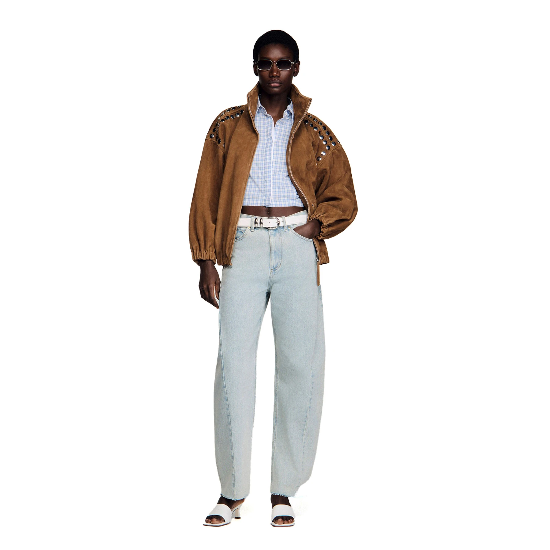 Faded Barrel Cotton Jeans Gallery