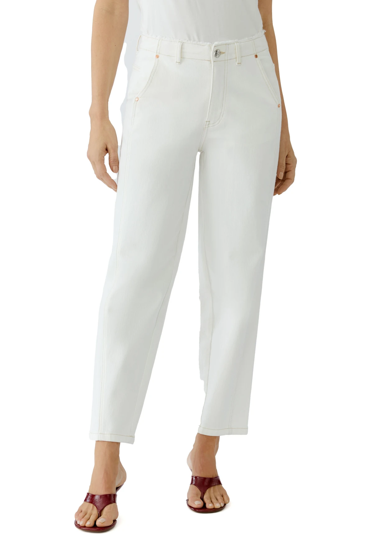 Relaxed Fit Tapered Cut Elasticated Cotton Denim Jeans Gallery