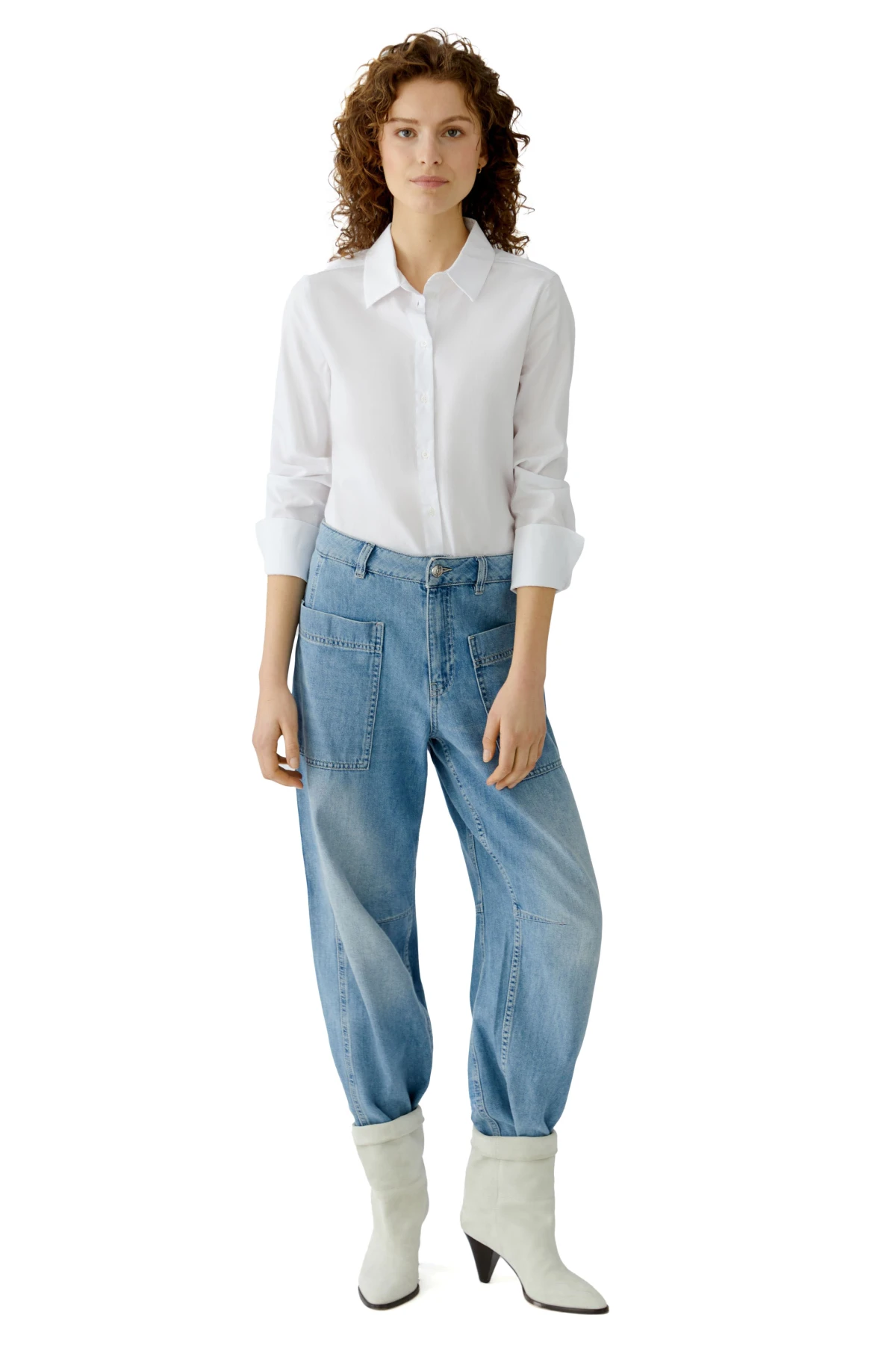 Relaxed Fit Barrel Soft Denim Jeans Gallery