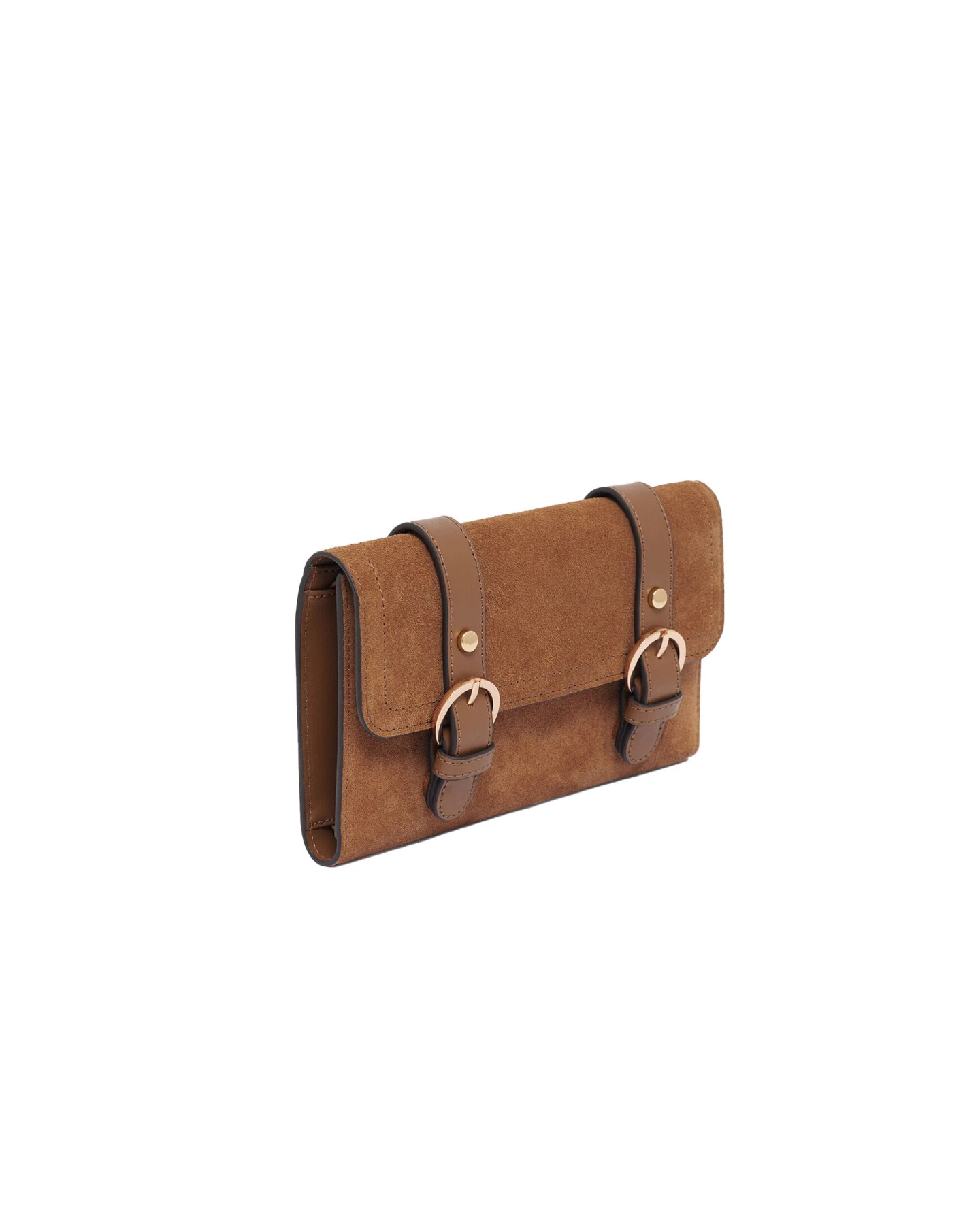 Suede & Leather Multi-Compartment Clutch Wallet Gallery