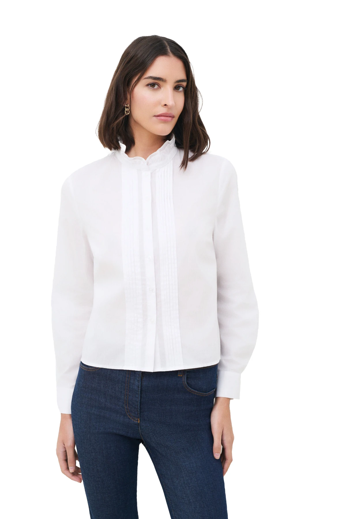 Ruffled High-Neck Blouse Gallery