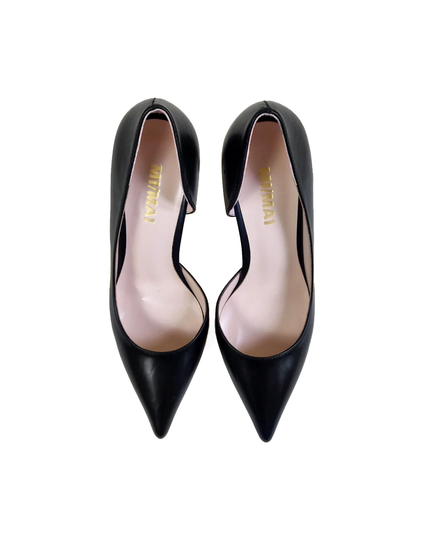 Pointed-toe Leather DOrsay Stiletto Pump Gallery