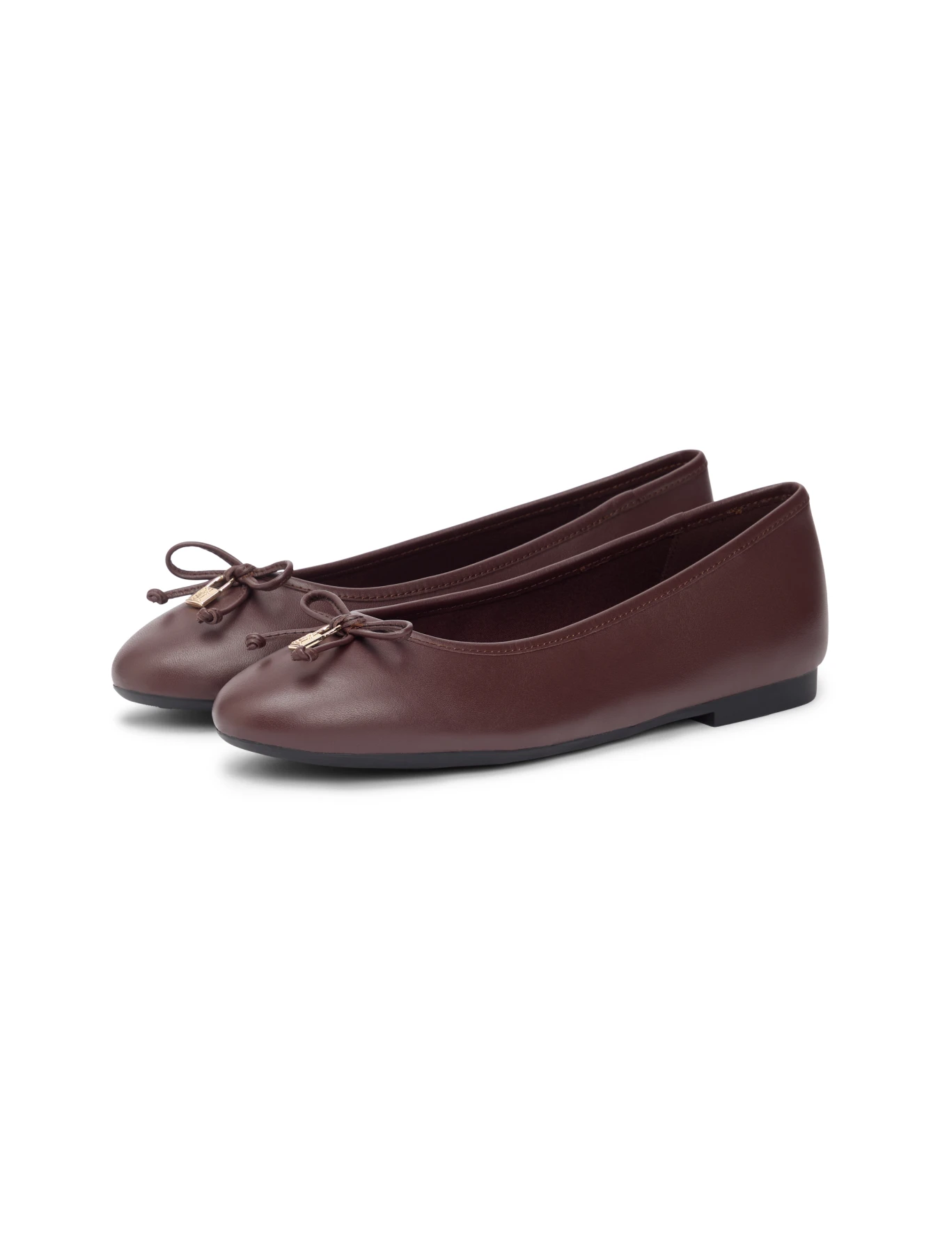 TH Monogram Charm Leather Ballerinas Gallery
