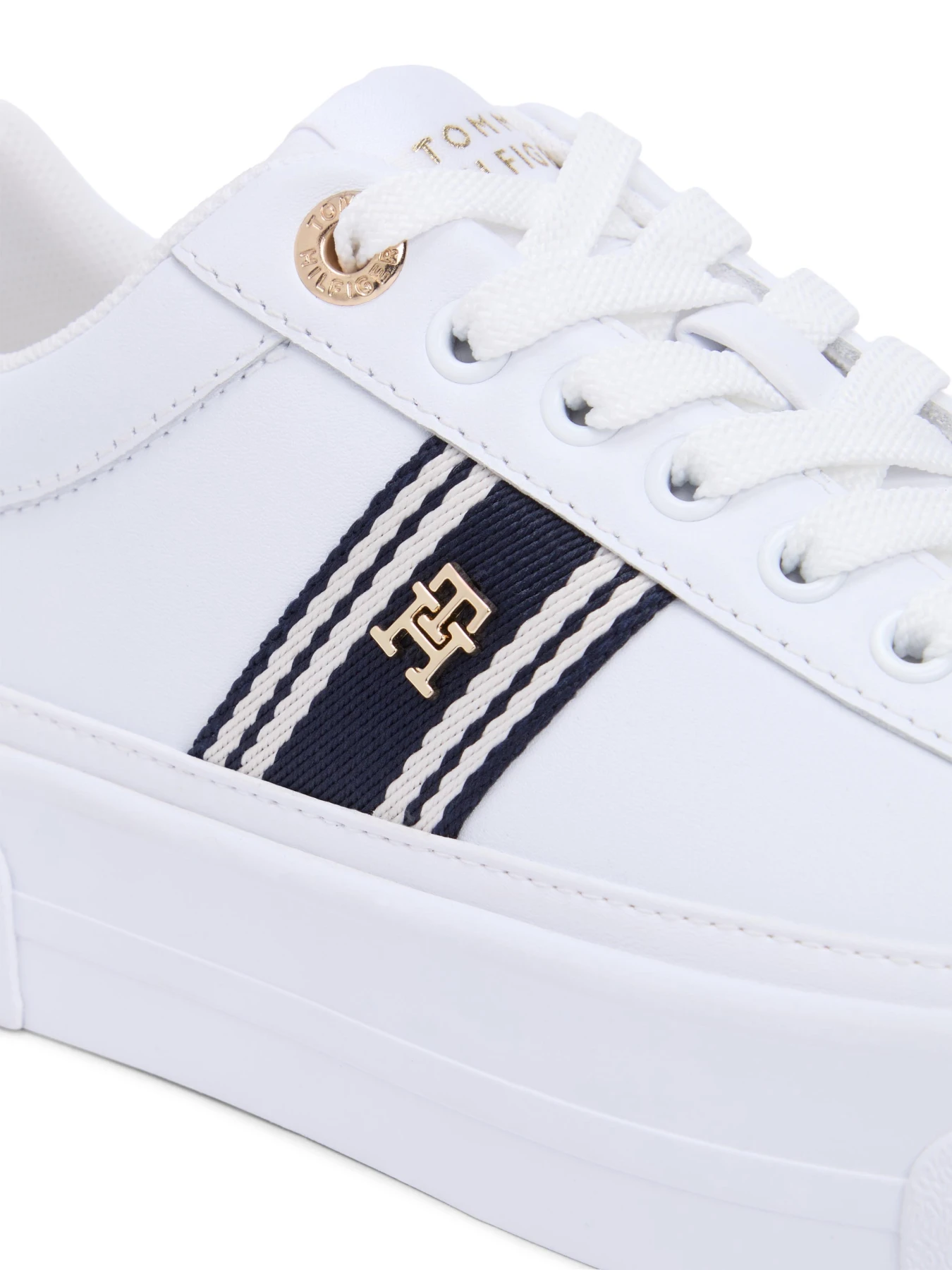 Leather Webbing Strap Cupsole Sneakers Gallery