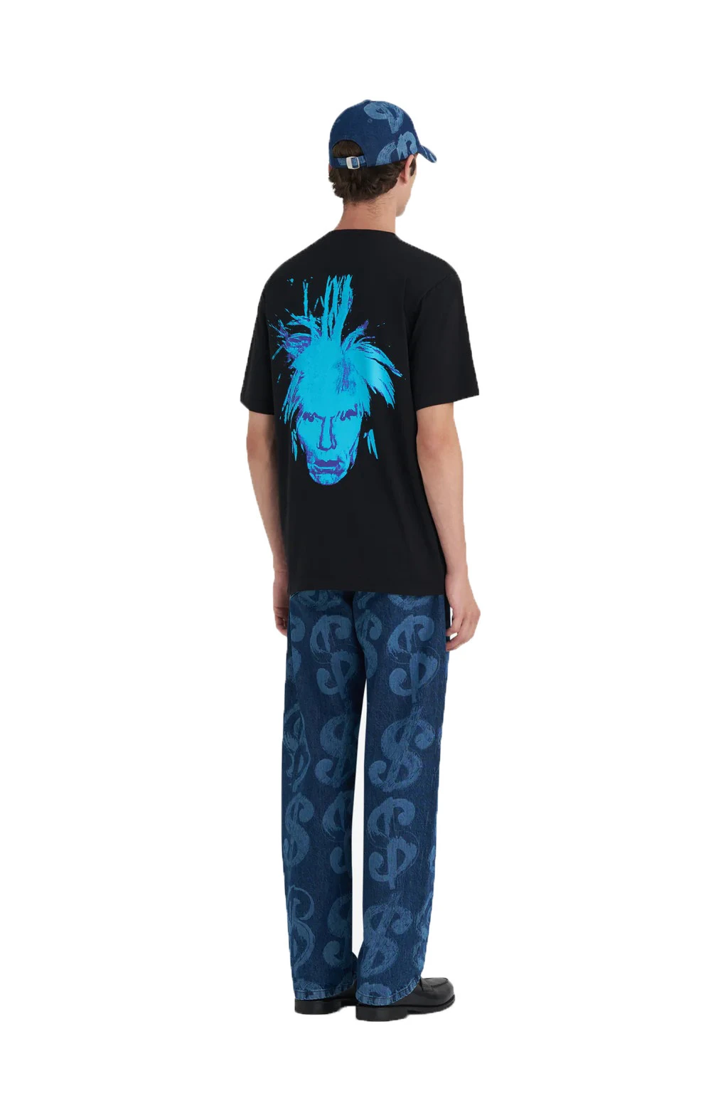 Relaxed Fit Short Sleeve T-shirt with "bad andy warhol" Print Gallery