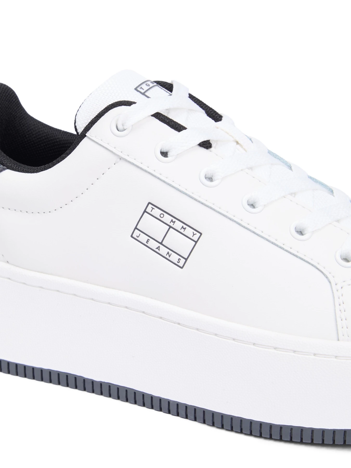 Essential Logo Leather Platform Sneakers Gallery
