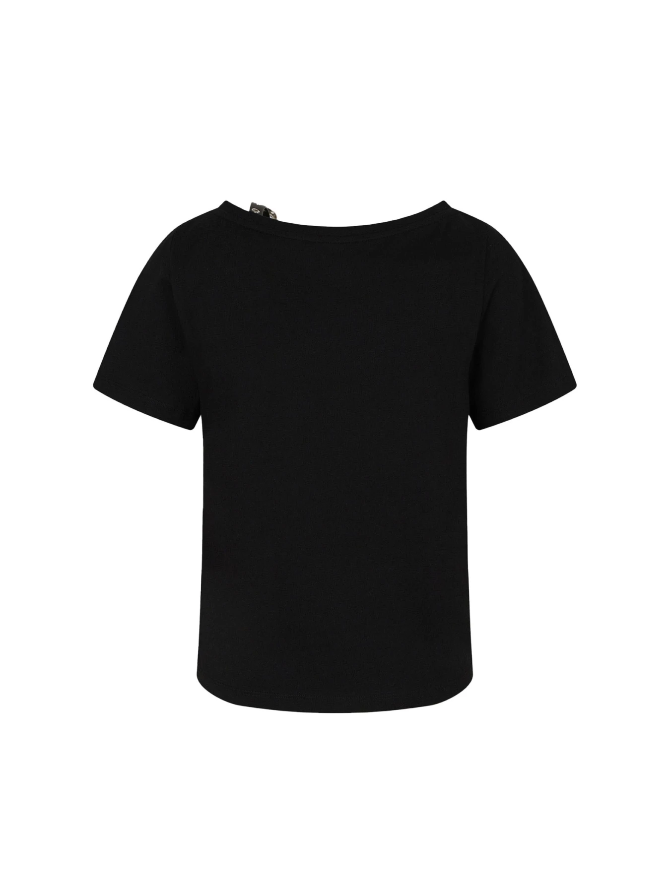 Short Sleeve T-Shirt With Open Neckline And Belt Buckle Detail Gallery