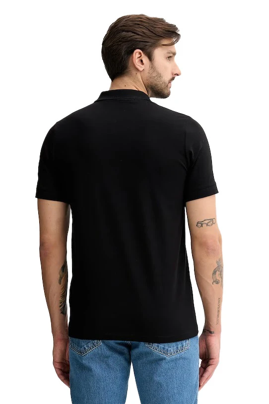 Regular Fit Short Sleeve Polo with Shoulder Design Gallery