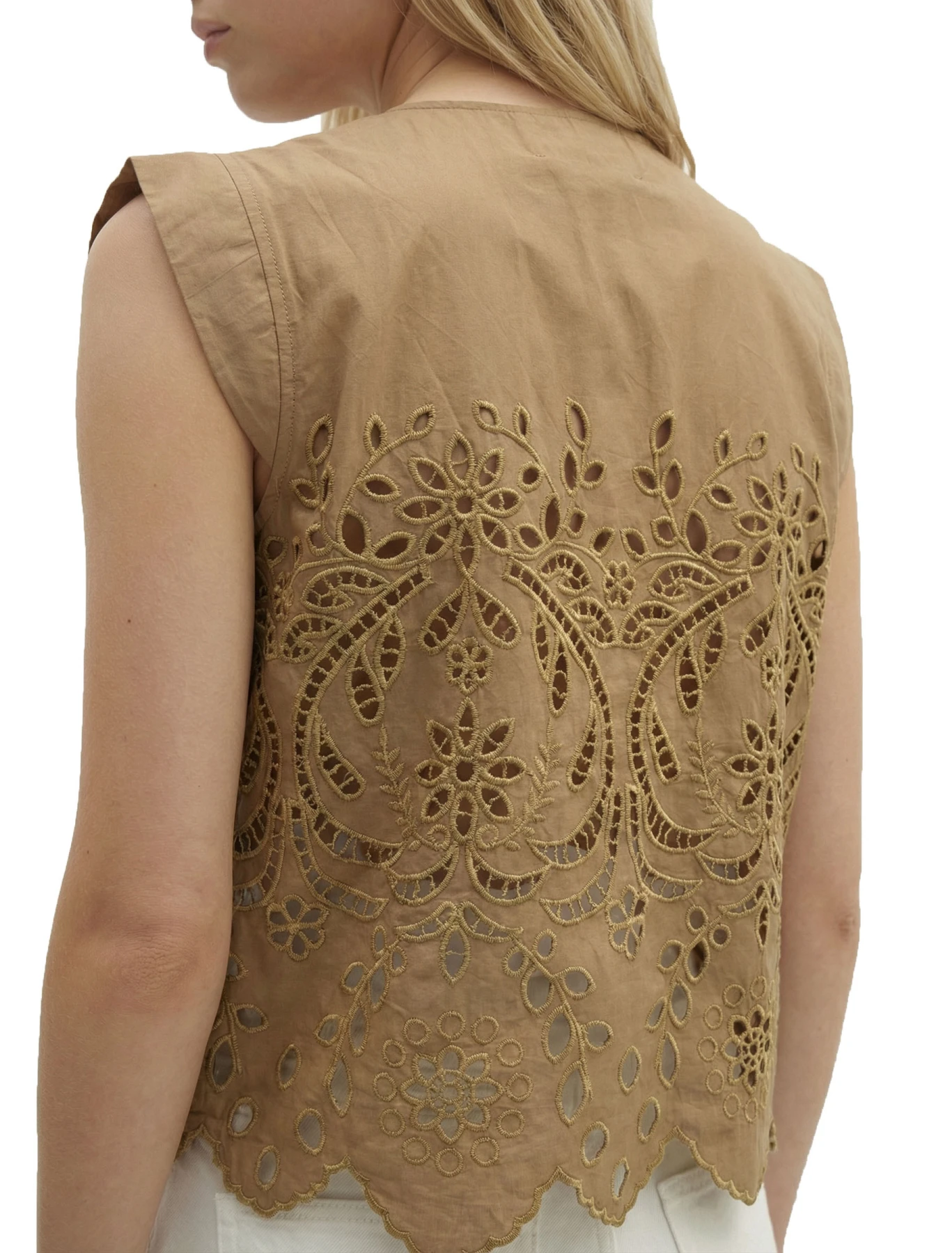 Sleeveless Top With Broderie Anglaise Gallery