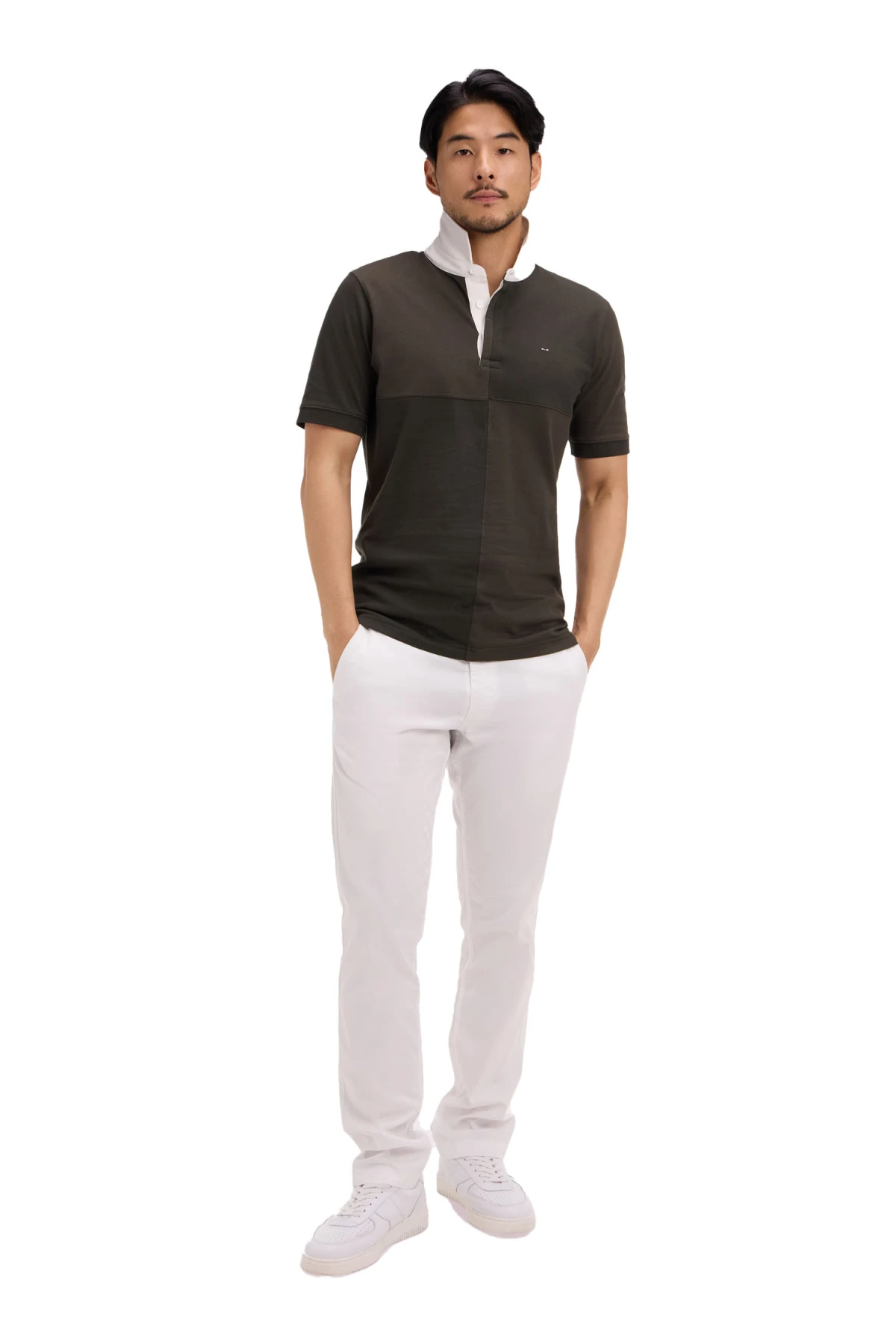 Stretch Cotton Regular-Fit Chino Trousers Gallery