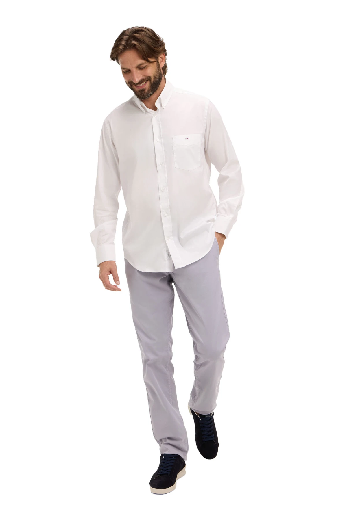 Stretch Cotton Regular-Fit Chino Trousers Gallery