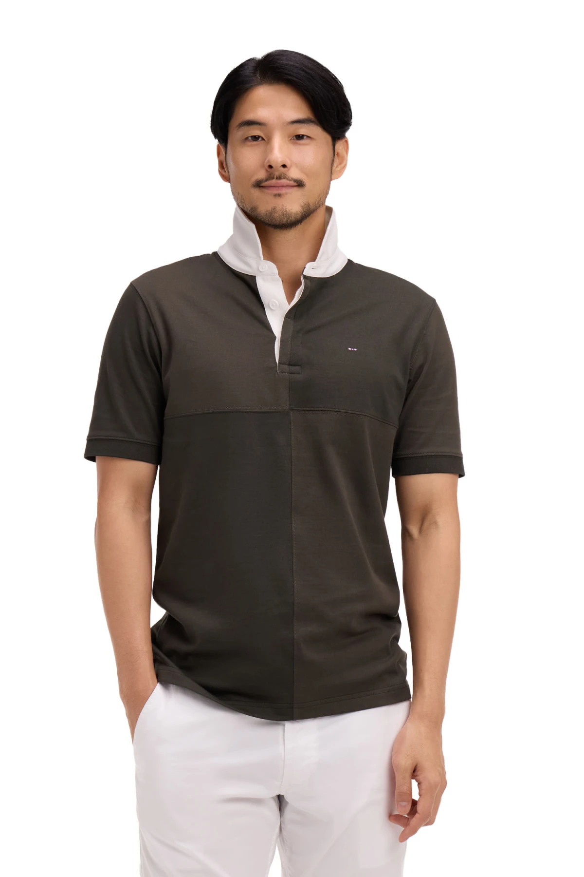 Regular Fit Panelled Cotton Short-Sleeve T-Shirt Gallery