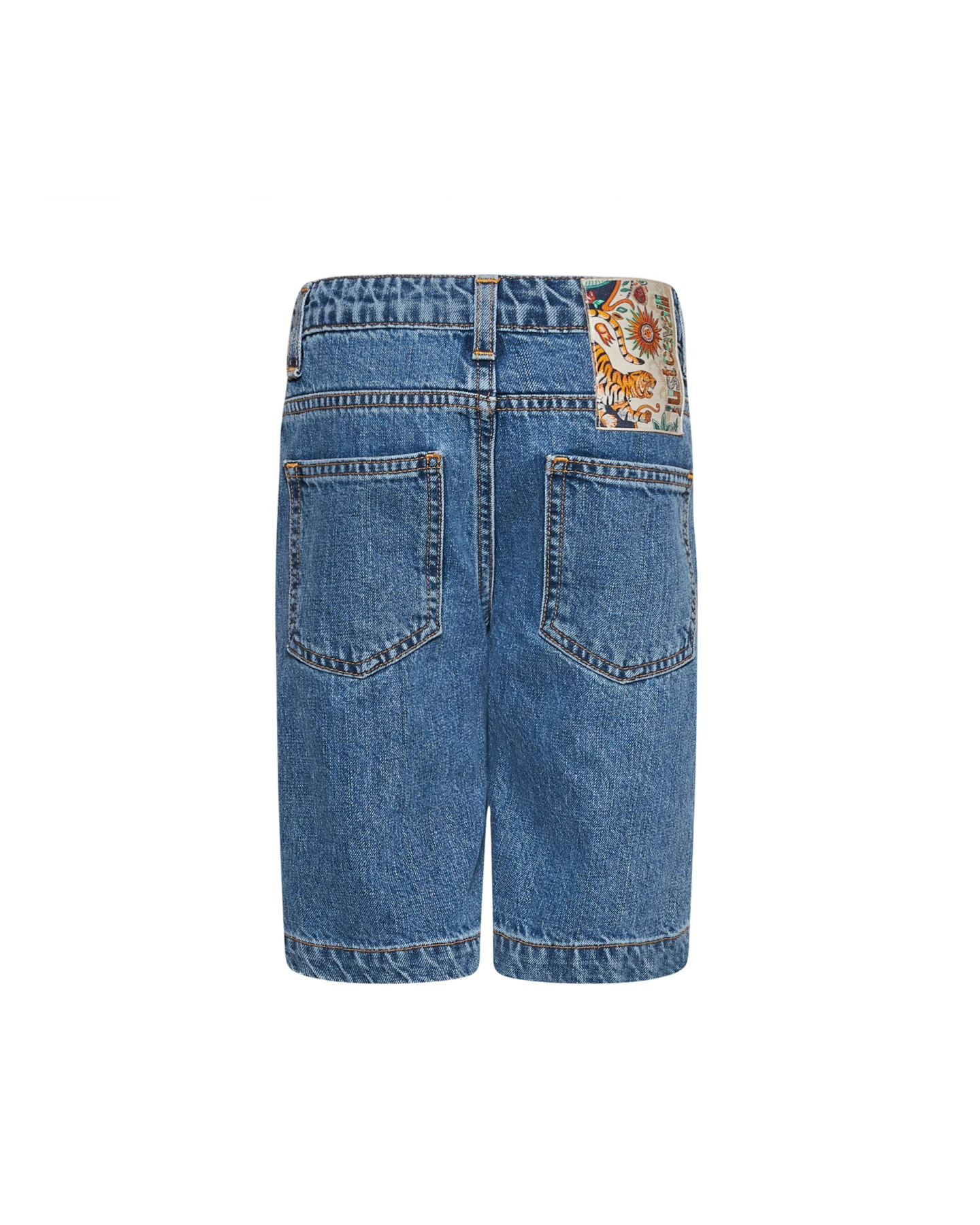 Denim Bermuda Shorts with Adjustable Waist Gallery