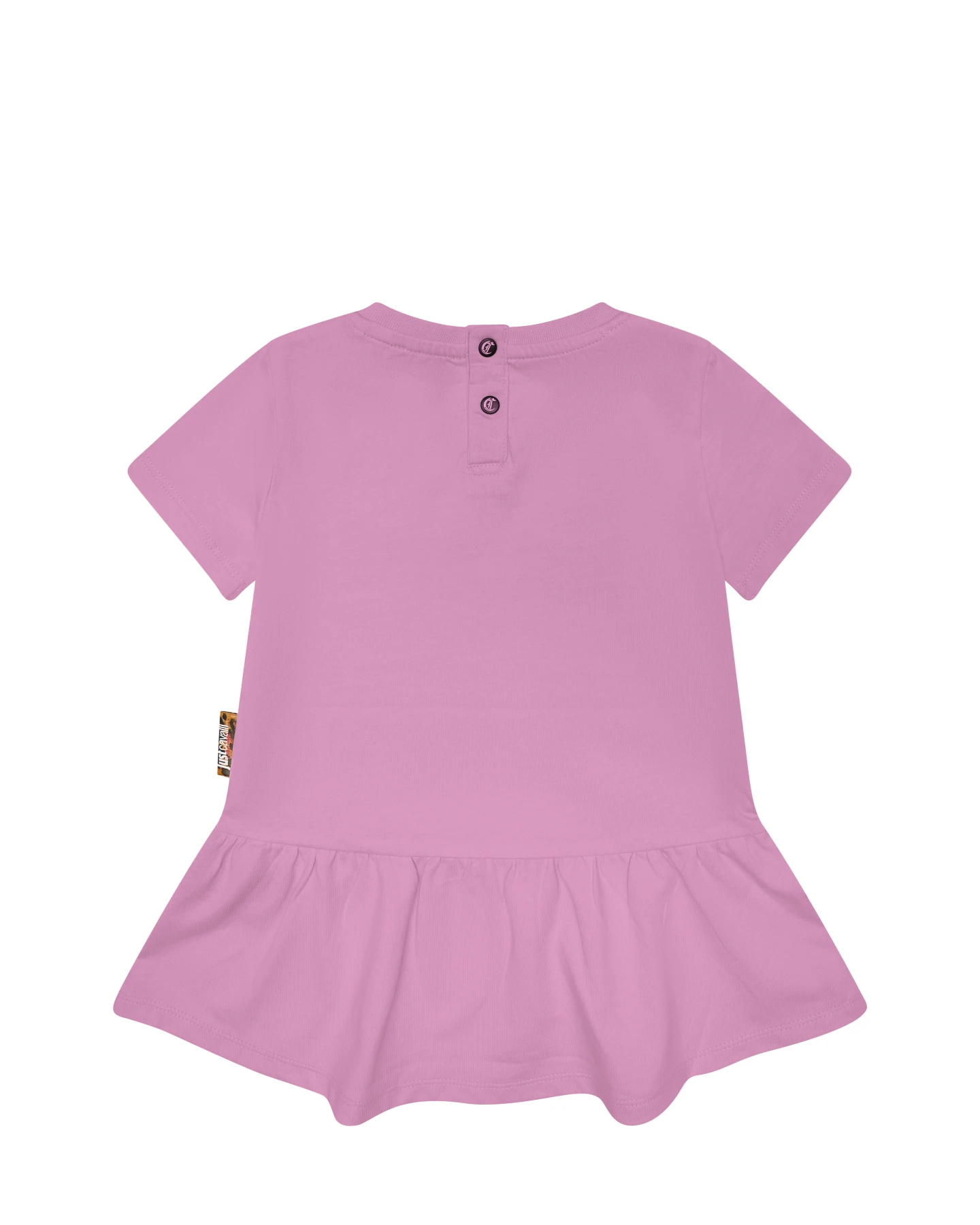 Logo Ruffle Hem Short Sleeve Dress Gallery