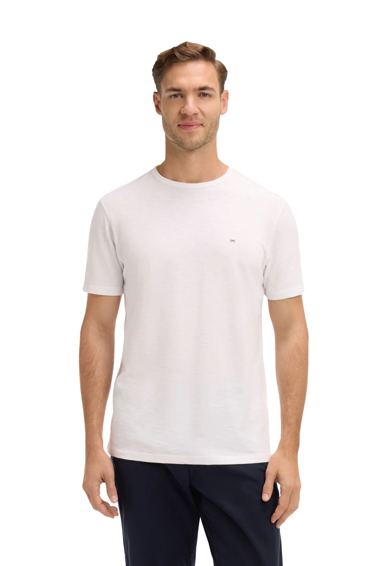 Regular Fit Short-Sleeve Slub Cotton Jersey T-Shirt  Gallery
