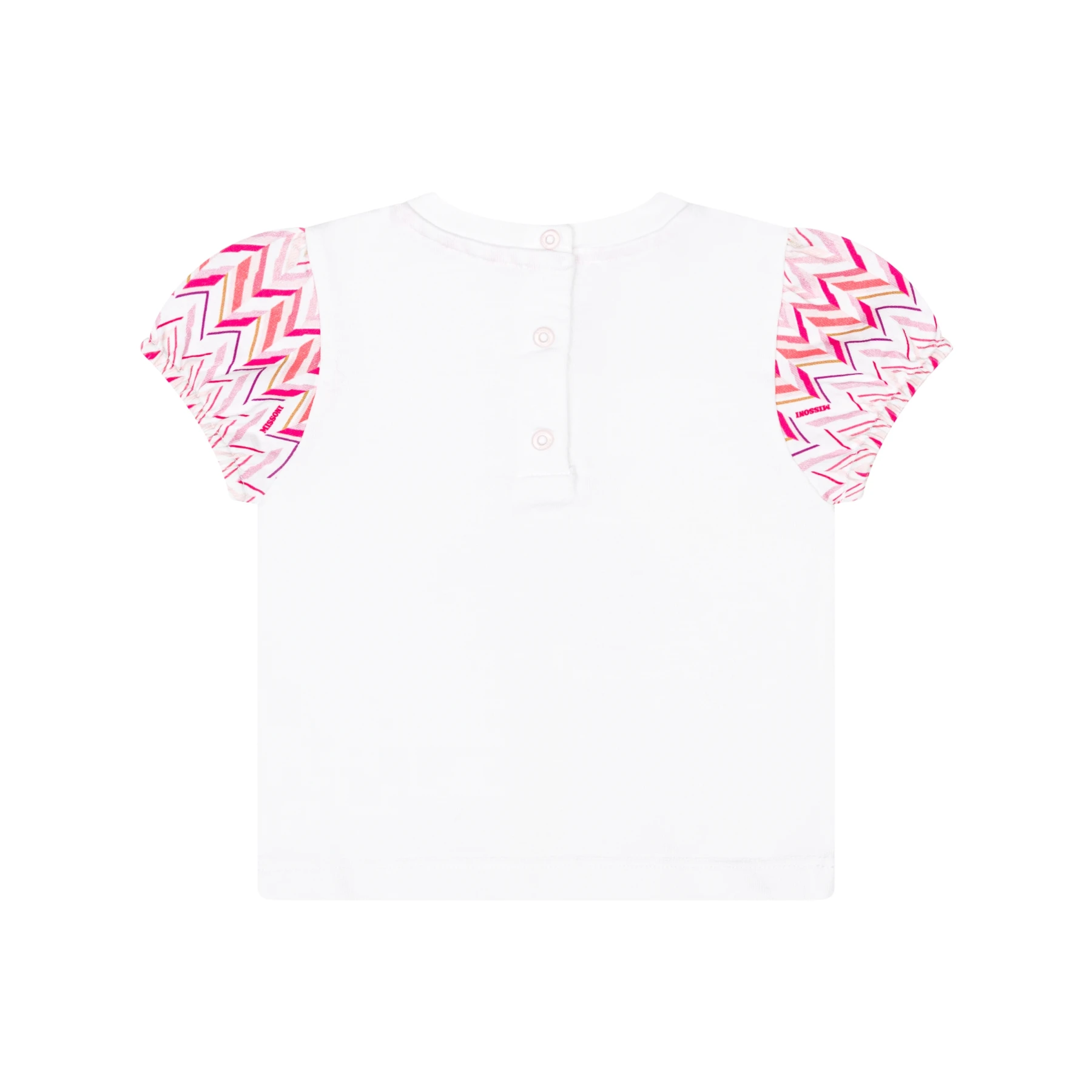 Teddy Bear Print T-Shirt with Zigzag Sleeves Gallery