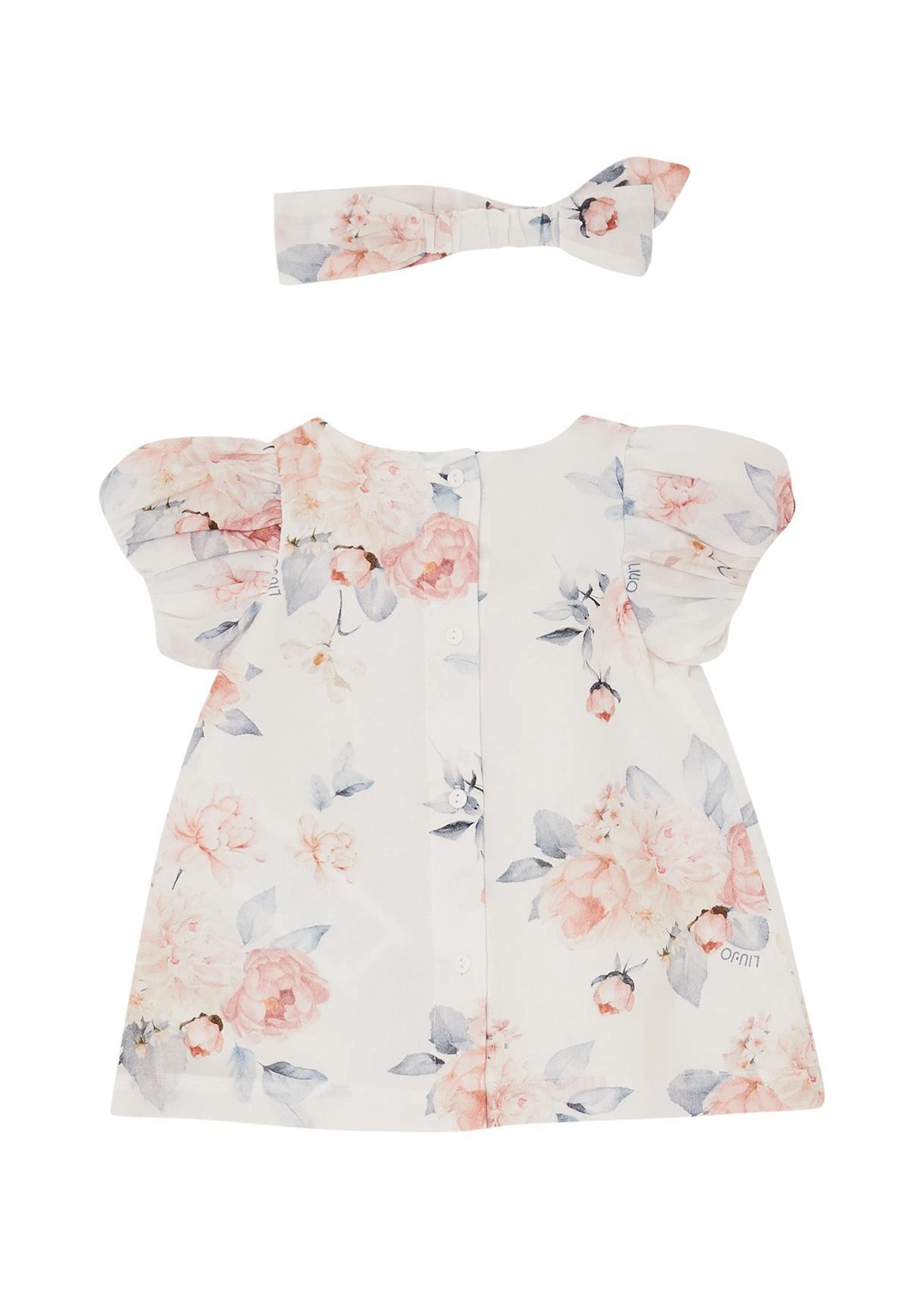 Floral Short Sleeve Dress with Headband Set Gallery