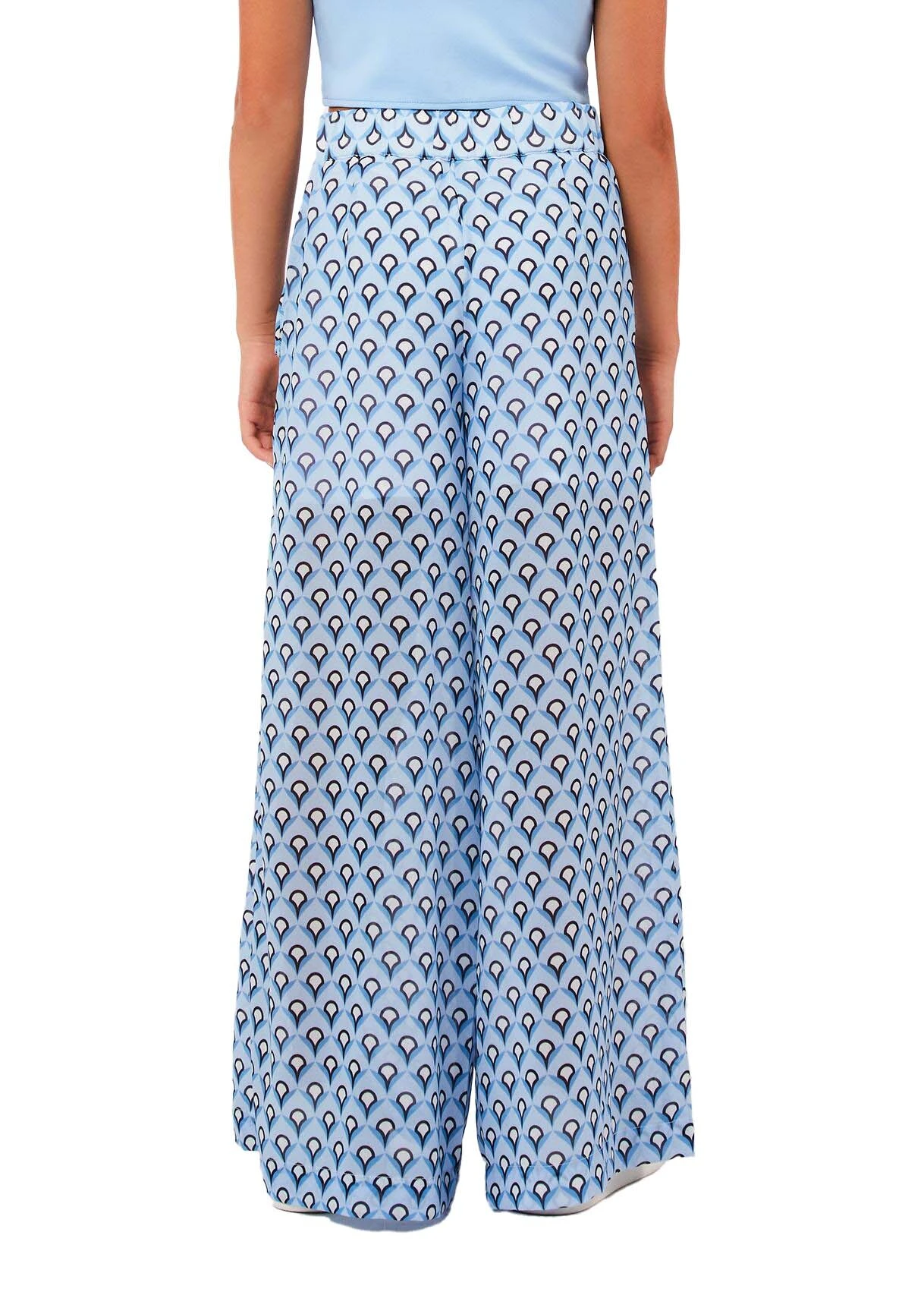Floral Print Chiffon Wide-Leg Trousers Gallery