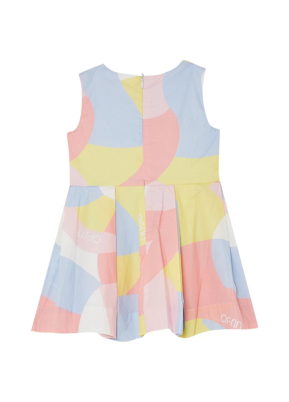 Pastel Abstract Logo Belted Dress Gallery