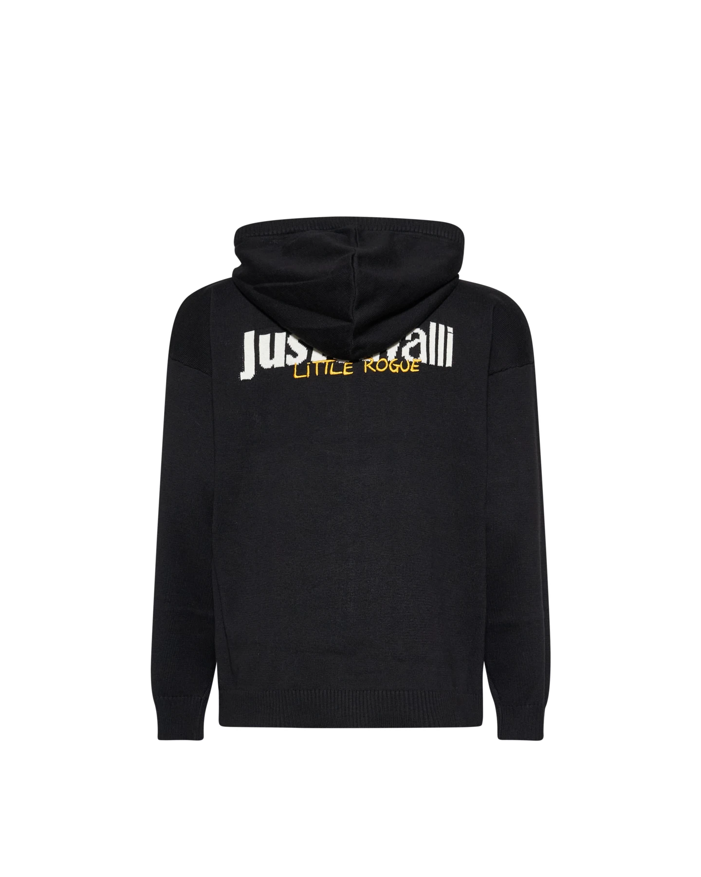 Zip-Up Knit Hoodie with Gothic Monogram Gallery