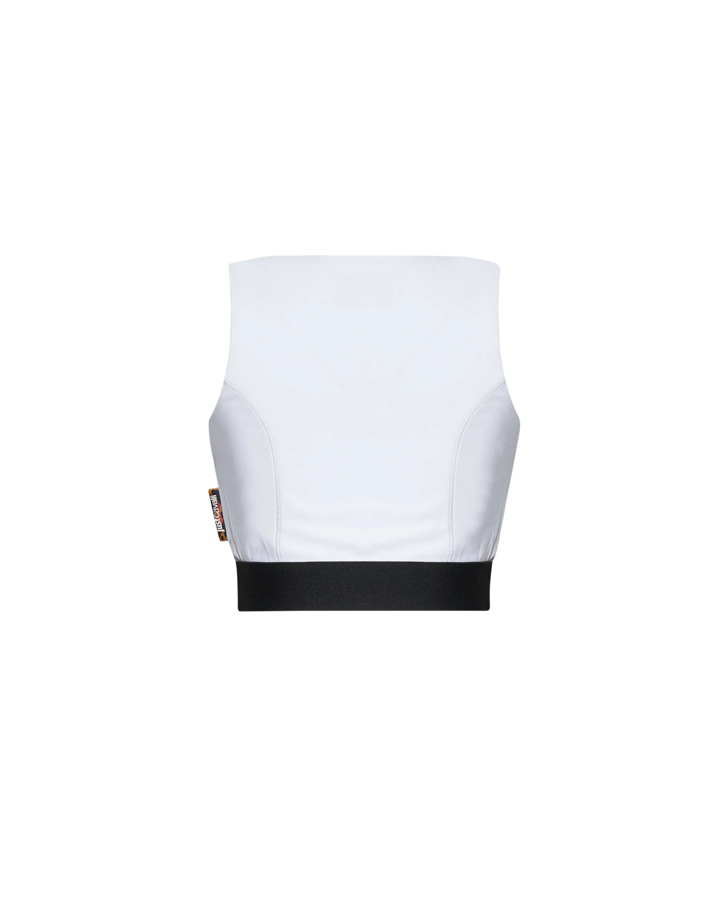 Logo Elasticated Sleeveless Crop Top Gallery