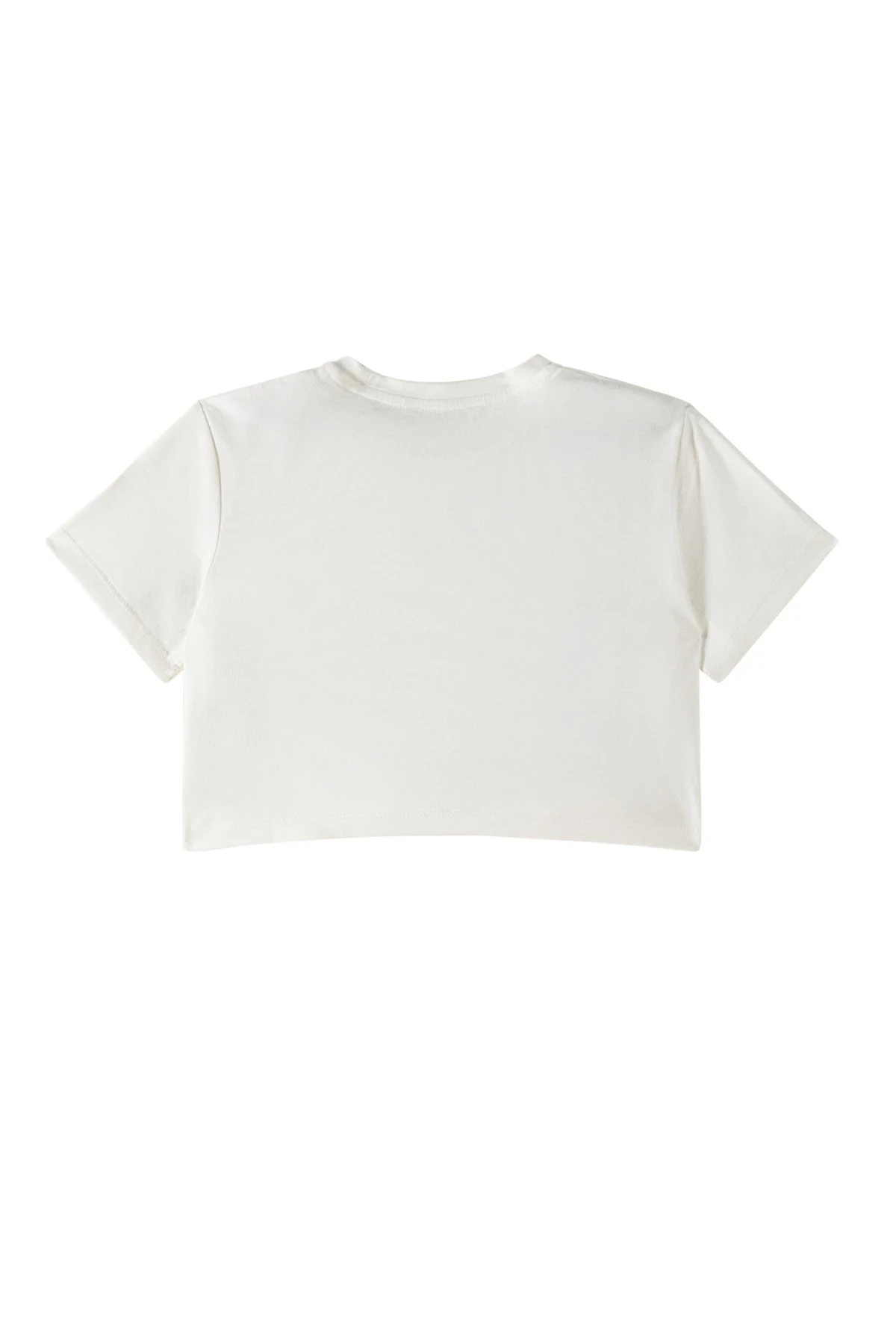 Cropped Short Sleeve T-Shirt with Fly Logo Gallery