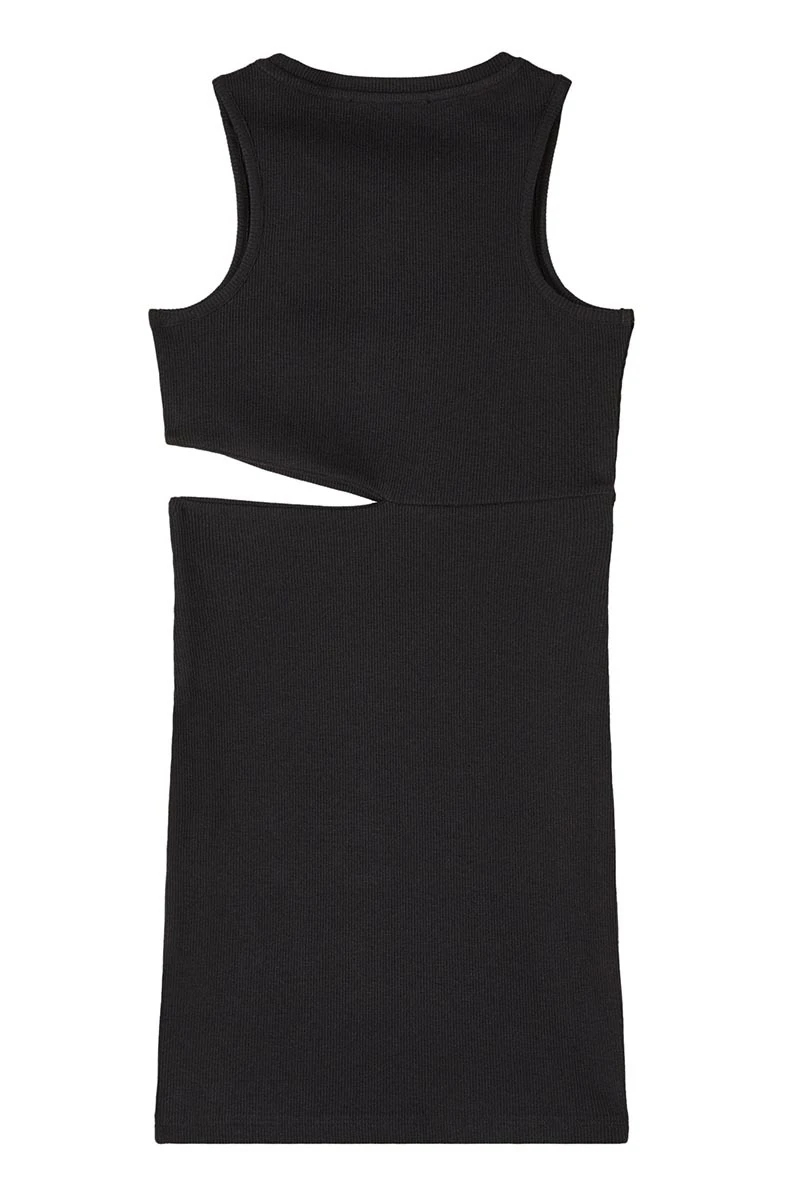 Ribbed Cut-Out Mini Sleeveless Dress Gallery