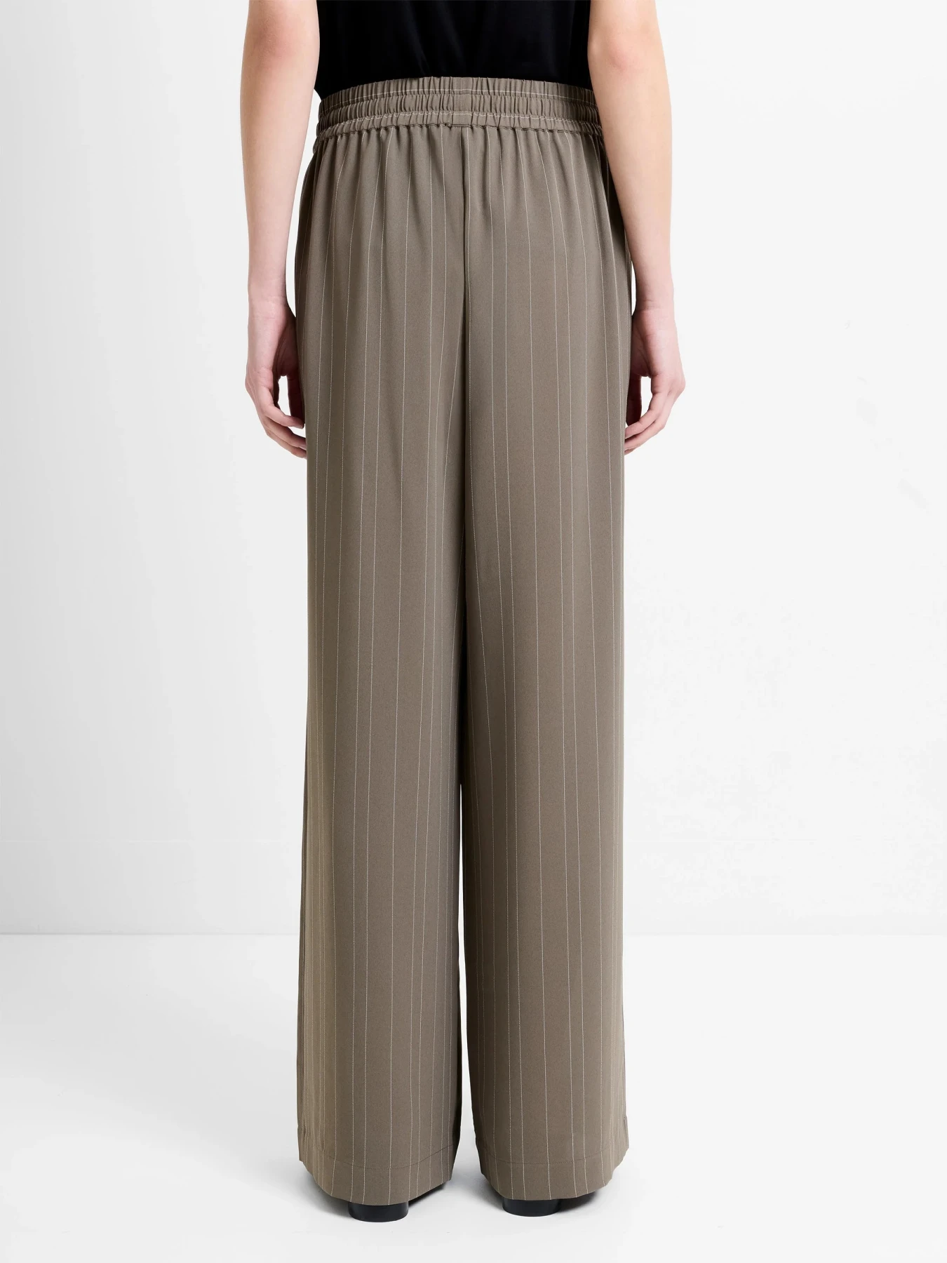 Pinstripe Wide Leg Trousers Gallery
