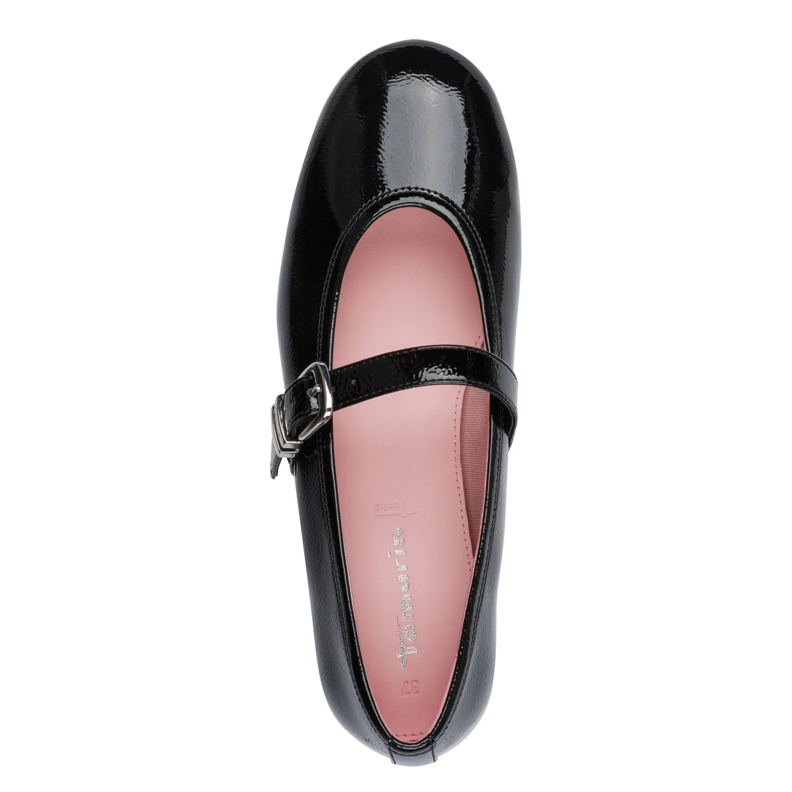 Patent Leather Round Toe Mary Jane Ballerina Gallery