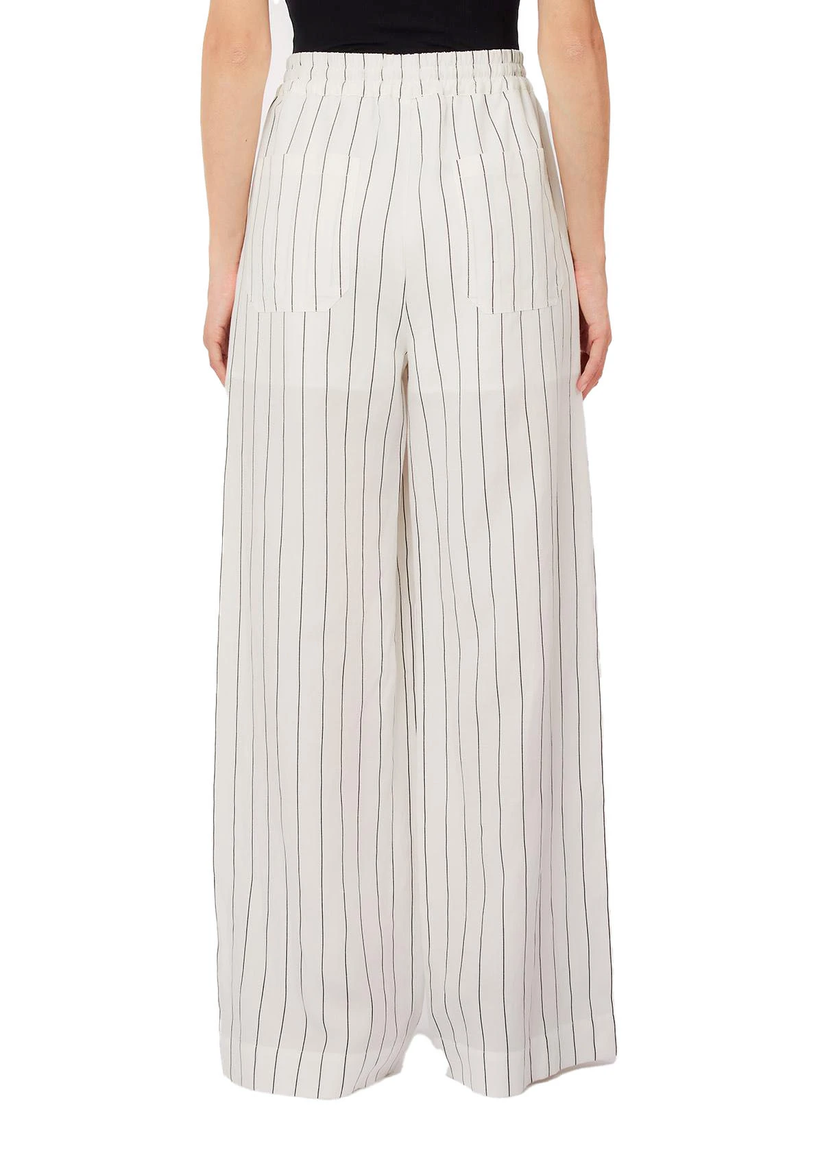 Pinstriped Wide-leg Trousers Gallery