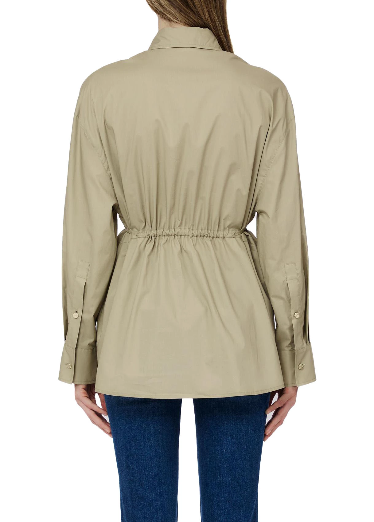 Cinched-Waist Poplin Shirt Gallery