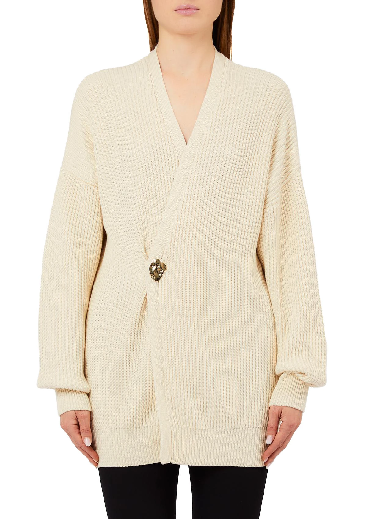 Long Fisherman's Rib Knit Cardigan Gallery