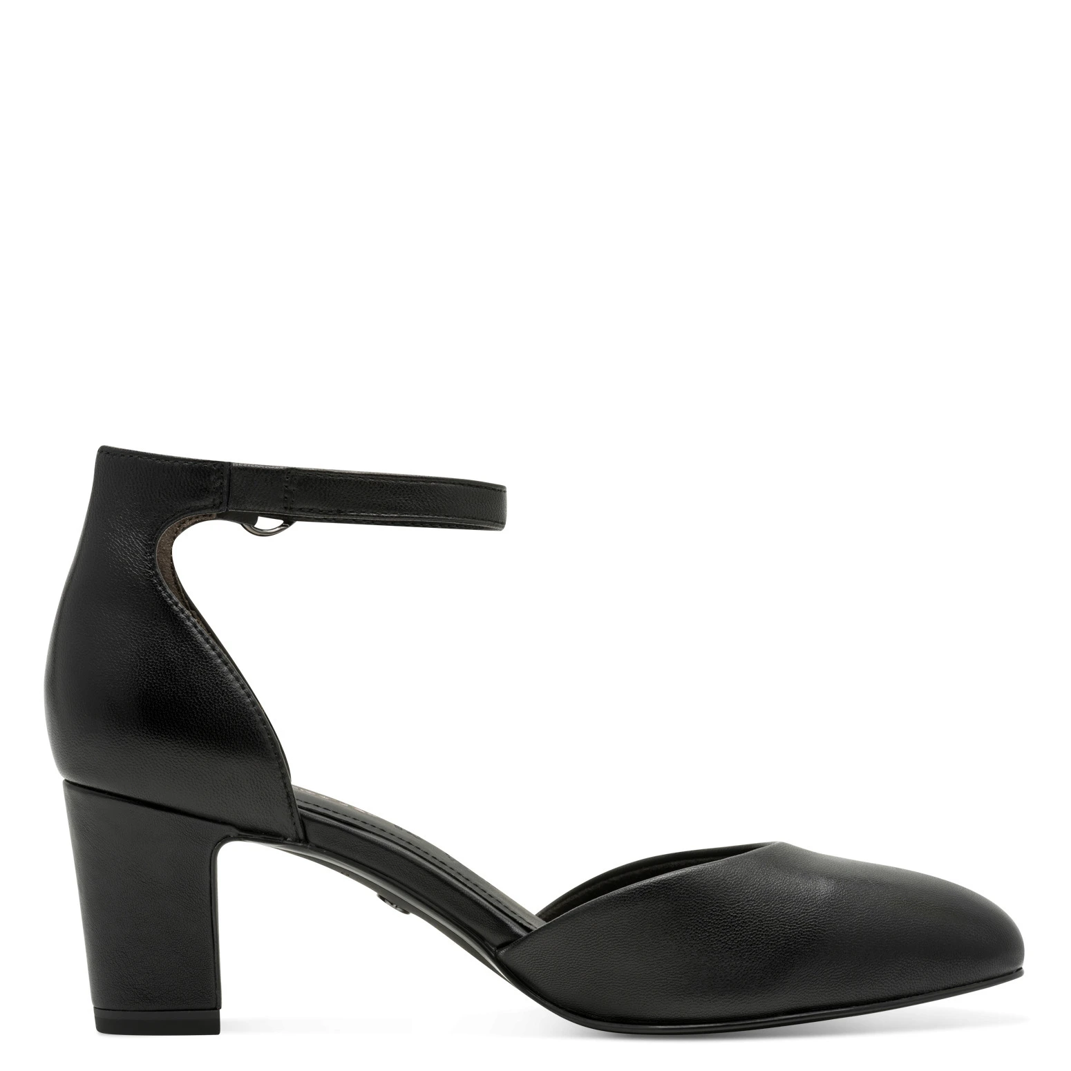 Classic Leather Ankle-Strap Block Heels Pump Gallery