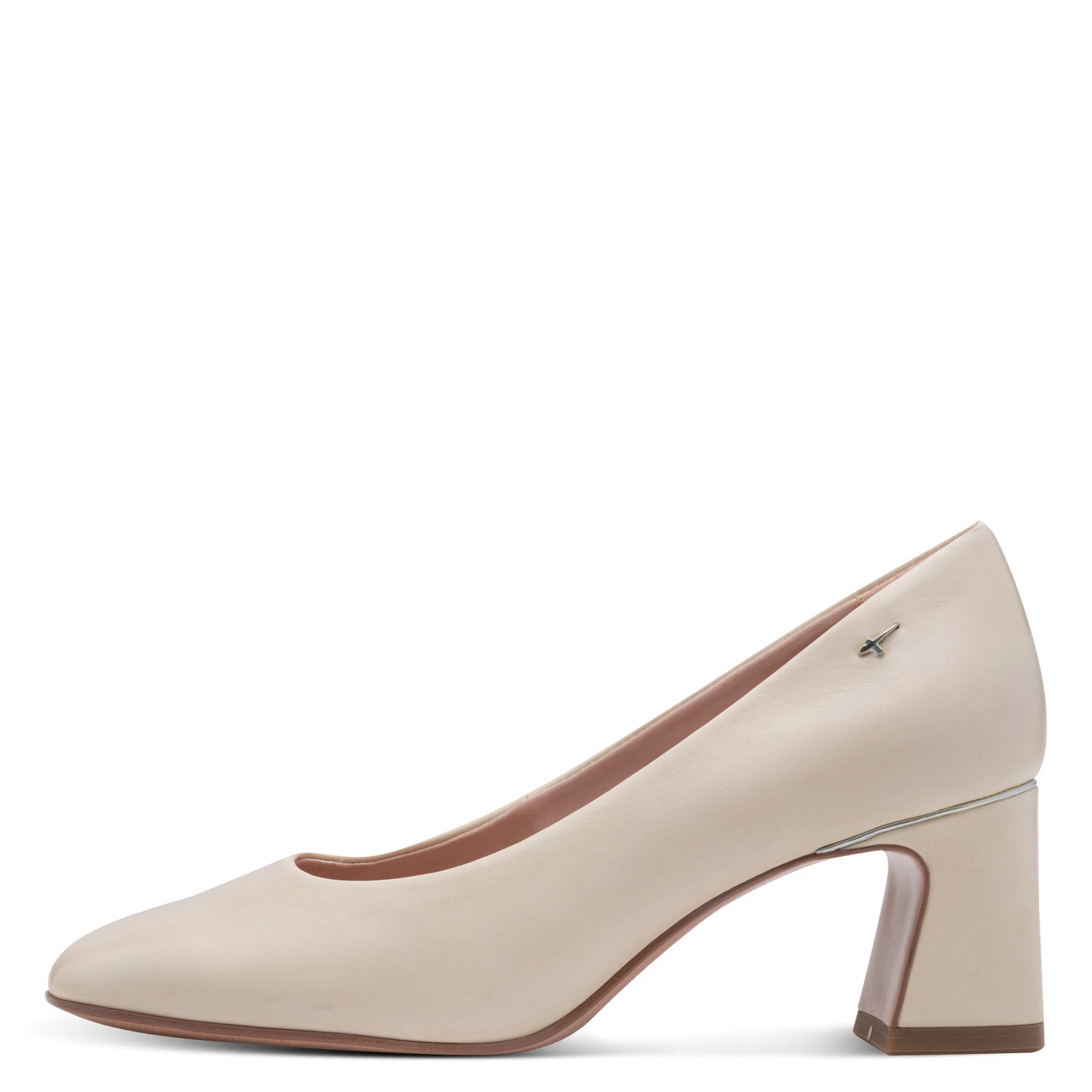 Square-Toe Block Heels Leather Pump Gallery