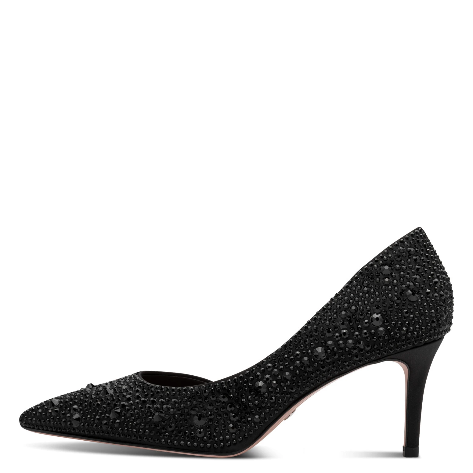 Crystal-Embellished Heeled D'Orsay Pumps Gallery