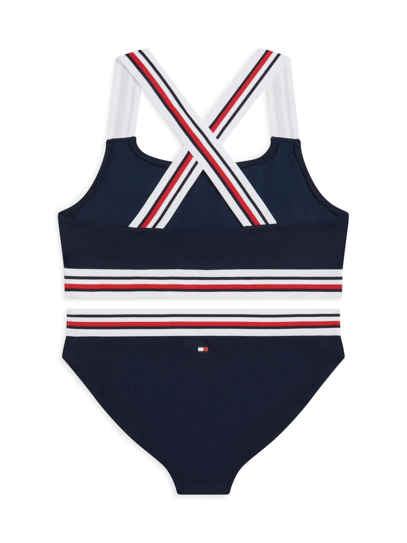 Kids Girls Striped Band Bralette Bikini Swim Set  Gallery