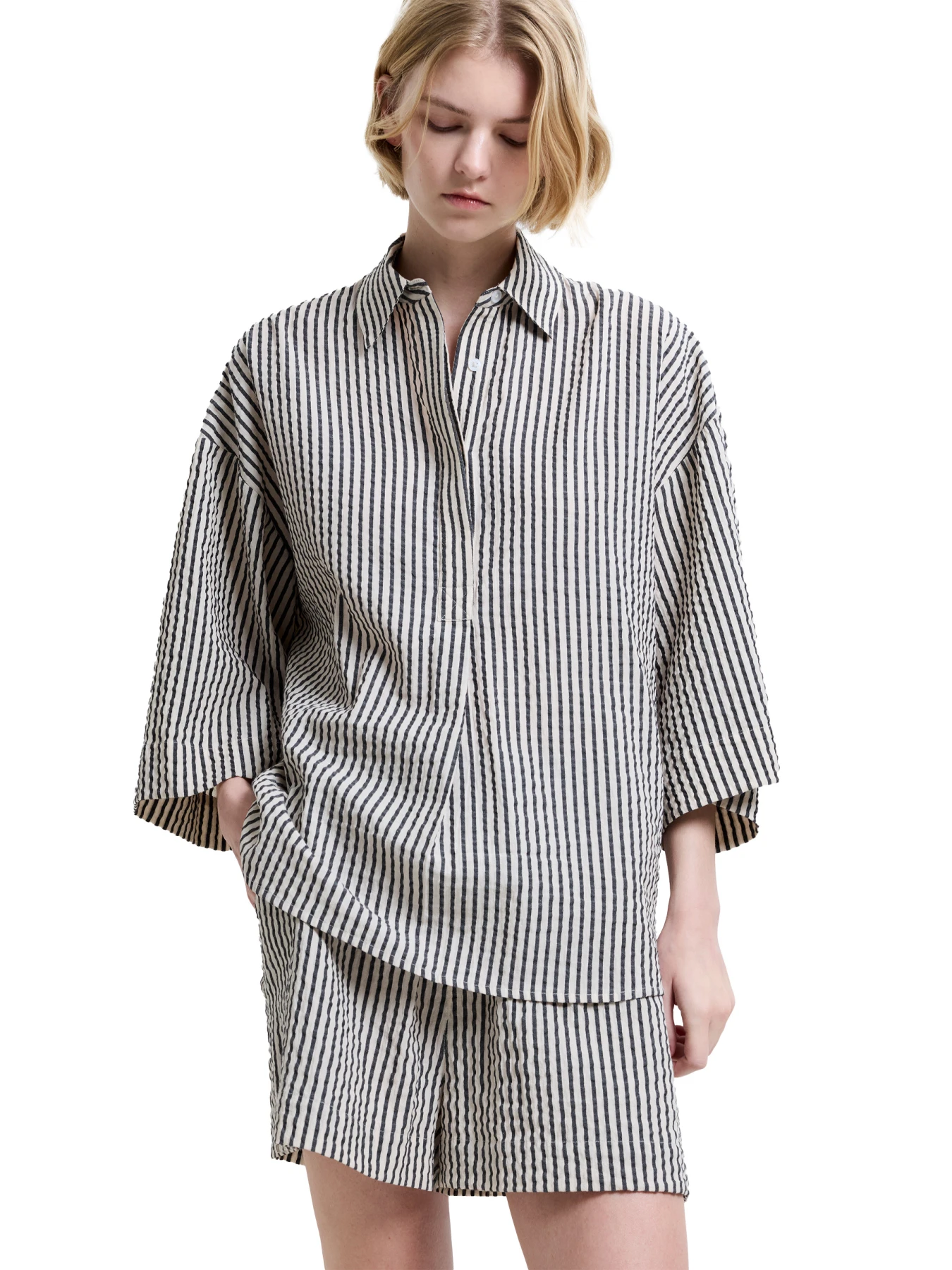 Pinstripe Short Sleeve Shirt Gallery