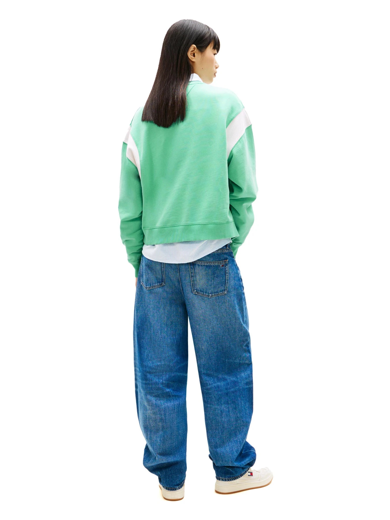 Cropped Sweatshirt with Teal Arch Logo Gallery