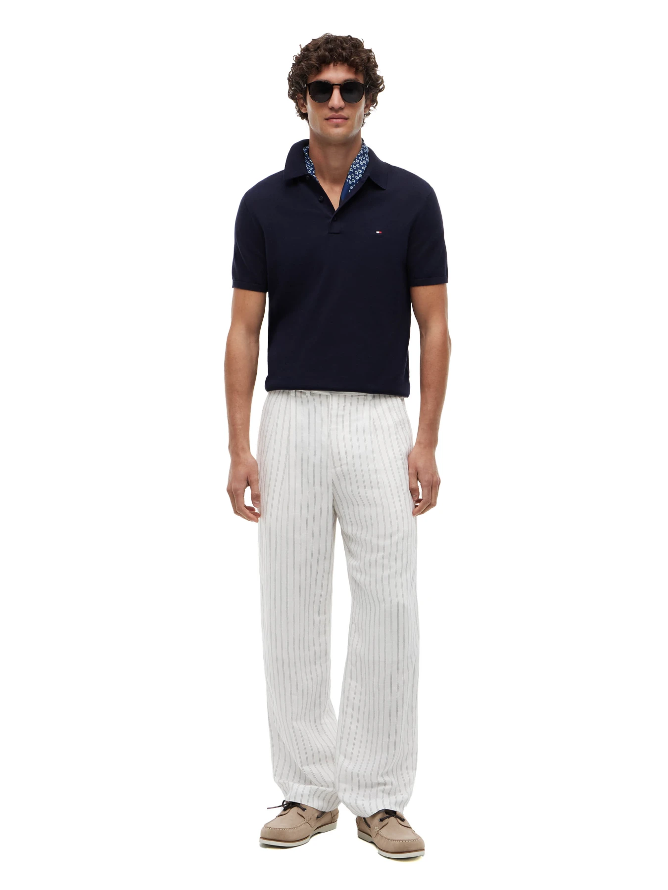 Regular Fit Essential Short Sleeve Polo with Small Flag Logo Gallery