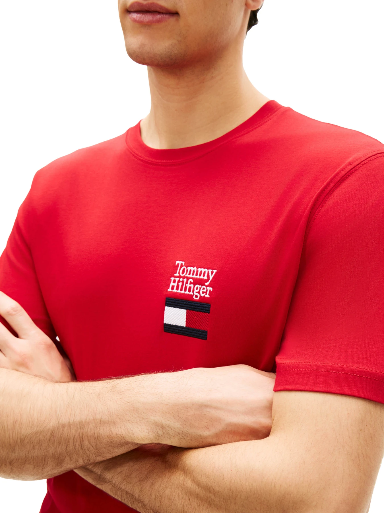 Logo Embroidery Jersey Crew Neck T-Shirt Gallery