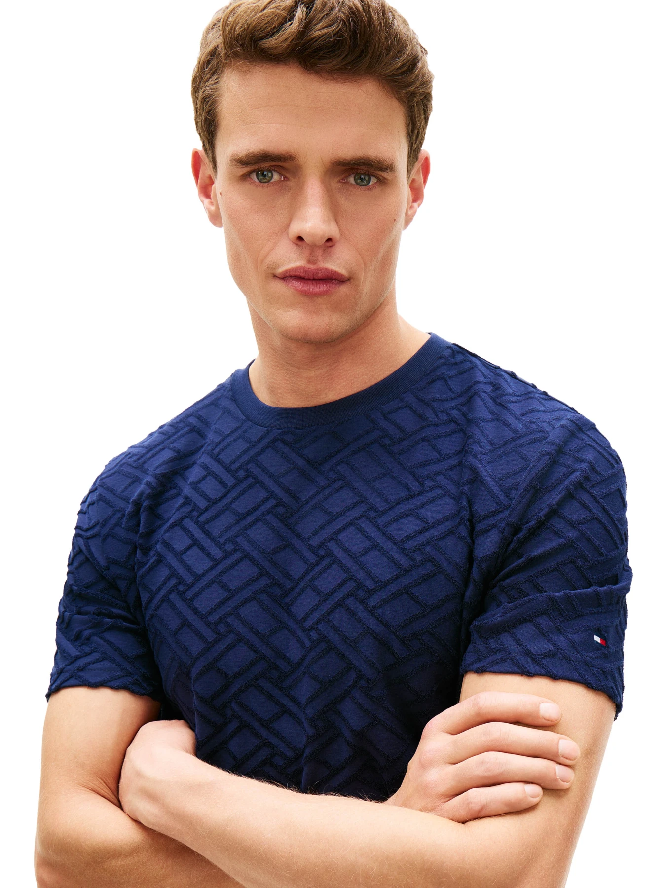 Cotton Jacquard Flag Short Sleeve T-shirt Gallery