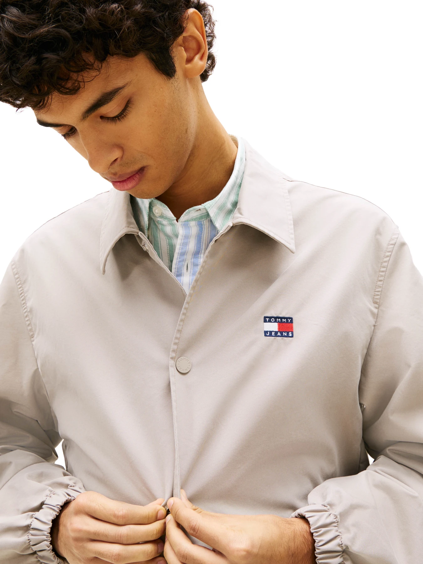 Logo Twill Long Sleeve Overshirt Gallery