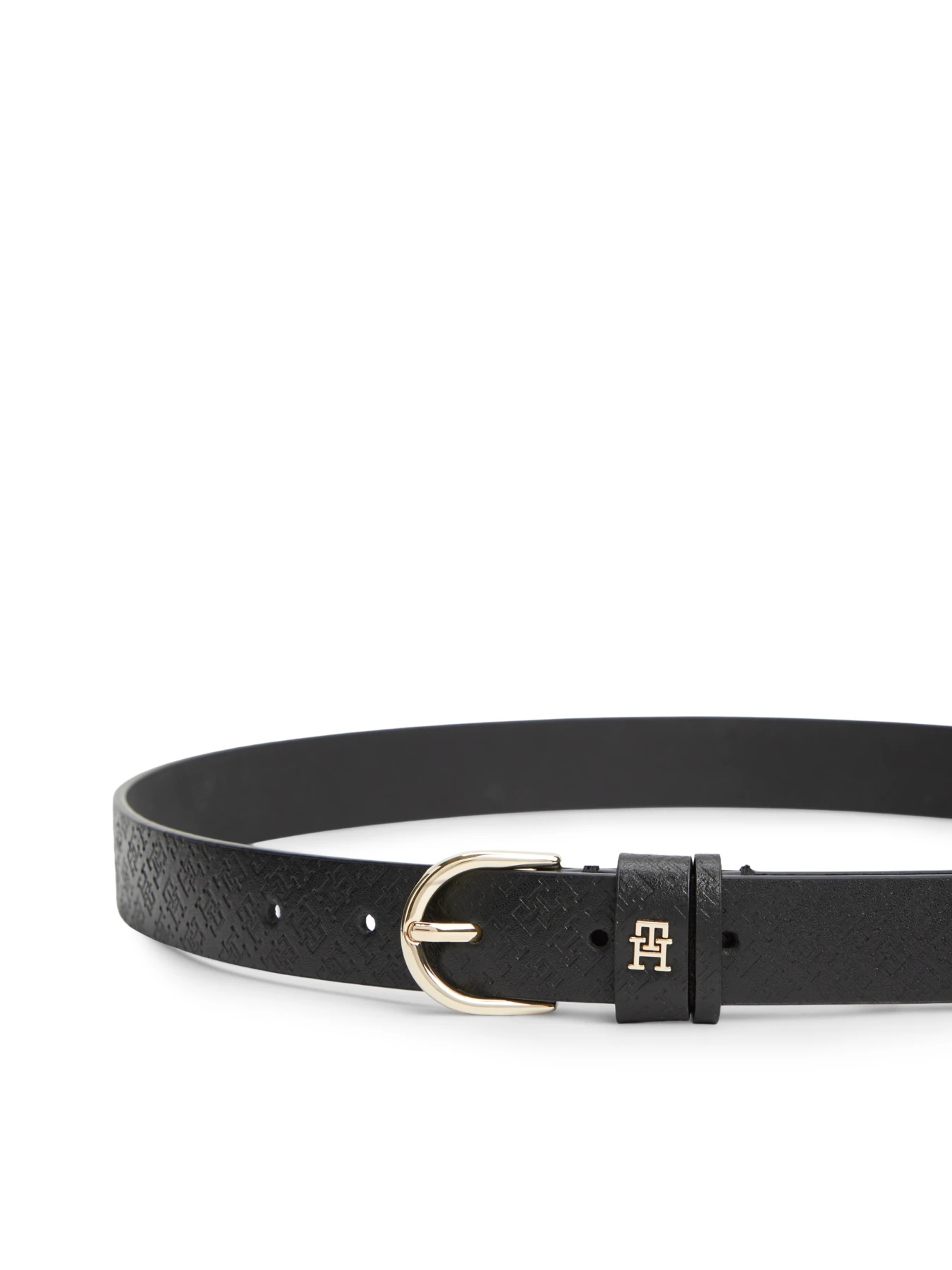 Essential TH Monogram Plaque Leather Belt Gallery