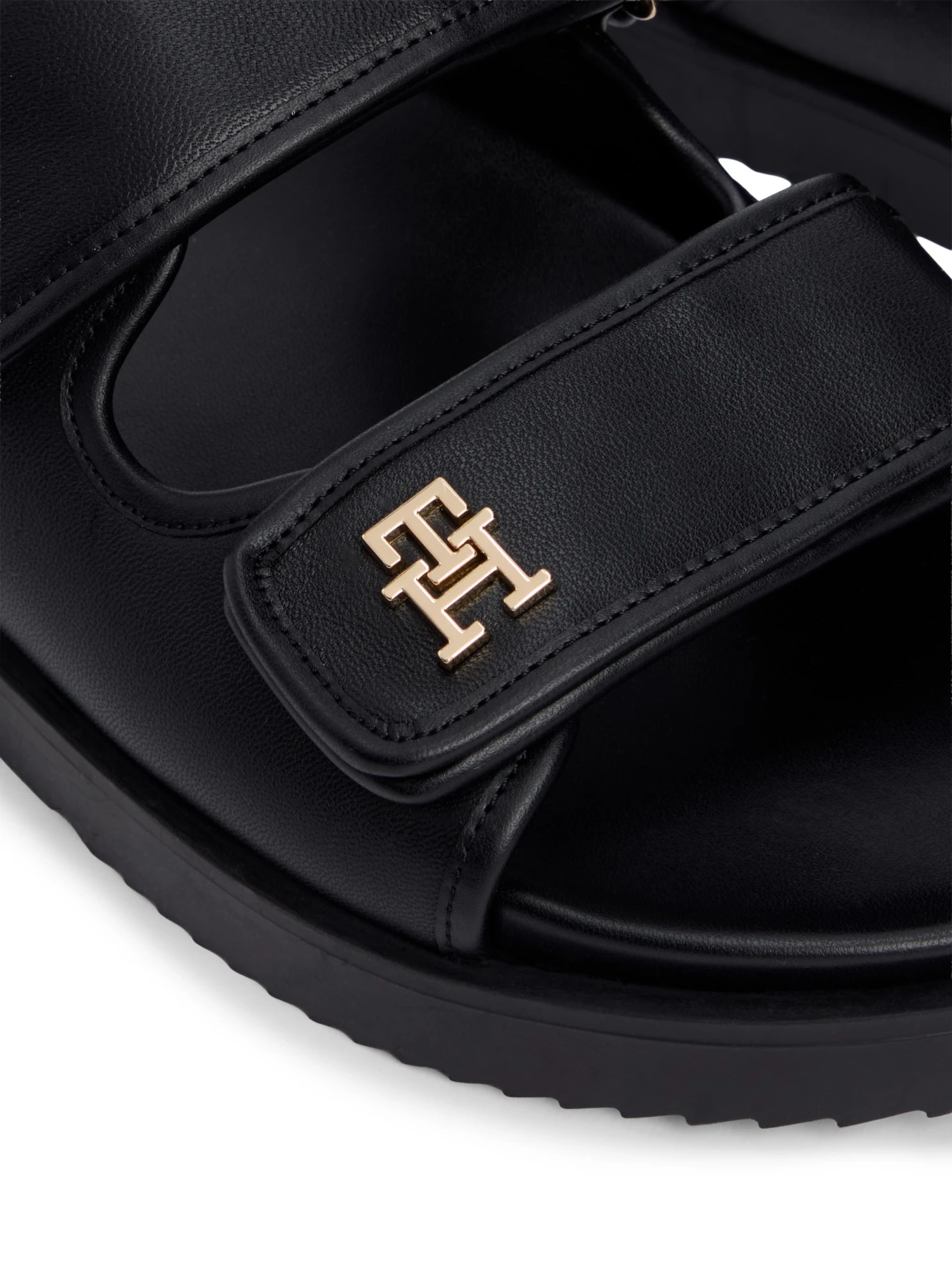 Leather TH Monogram Double Strap Sandals Gallery