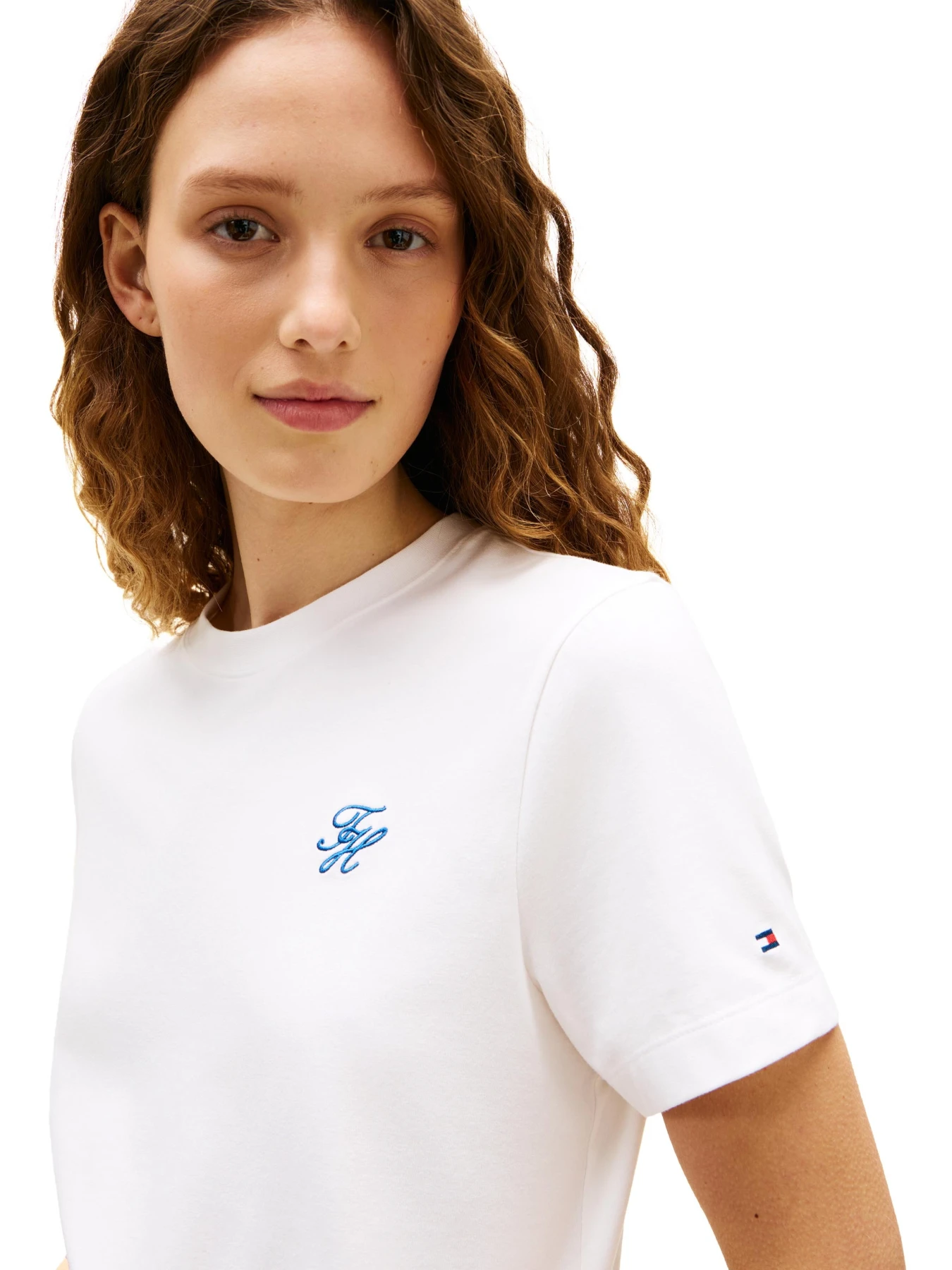 Logo Embroidery Jersey Crew Neck T-Shirt Gallery
